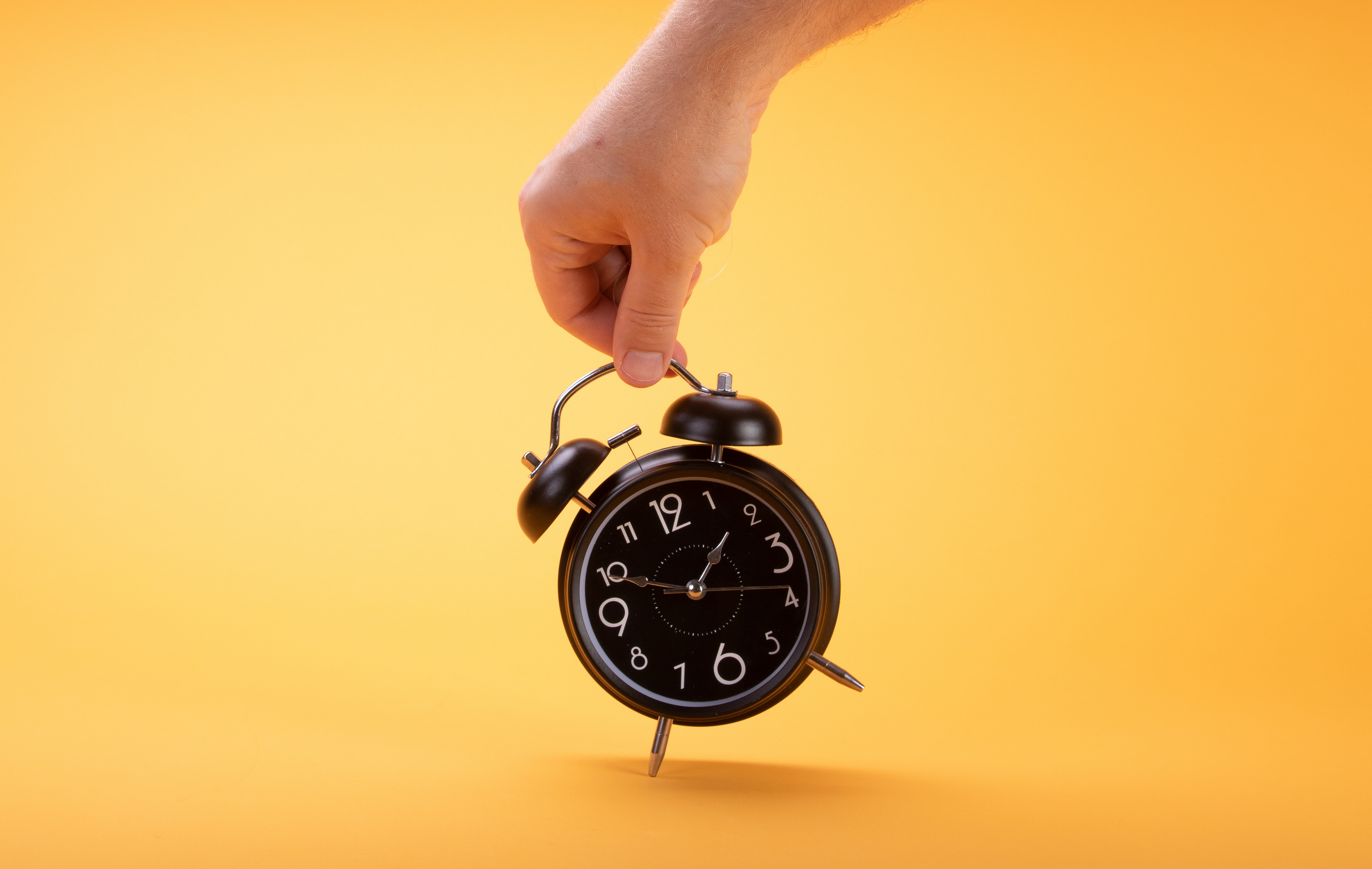 Alarm-clock Clock Time Hand Yellow