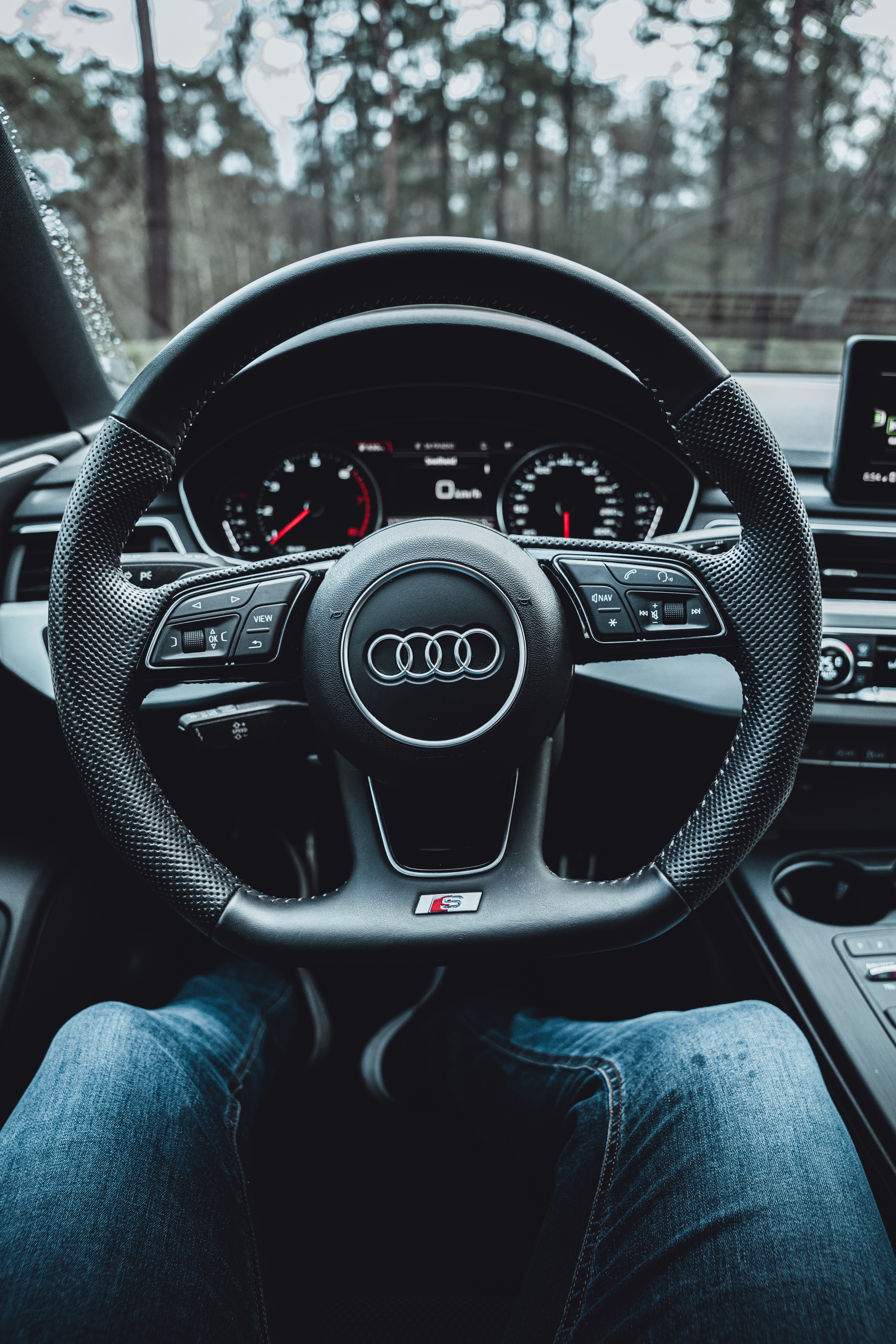 Audi Car Steering-wheel Salon Driver