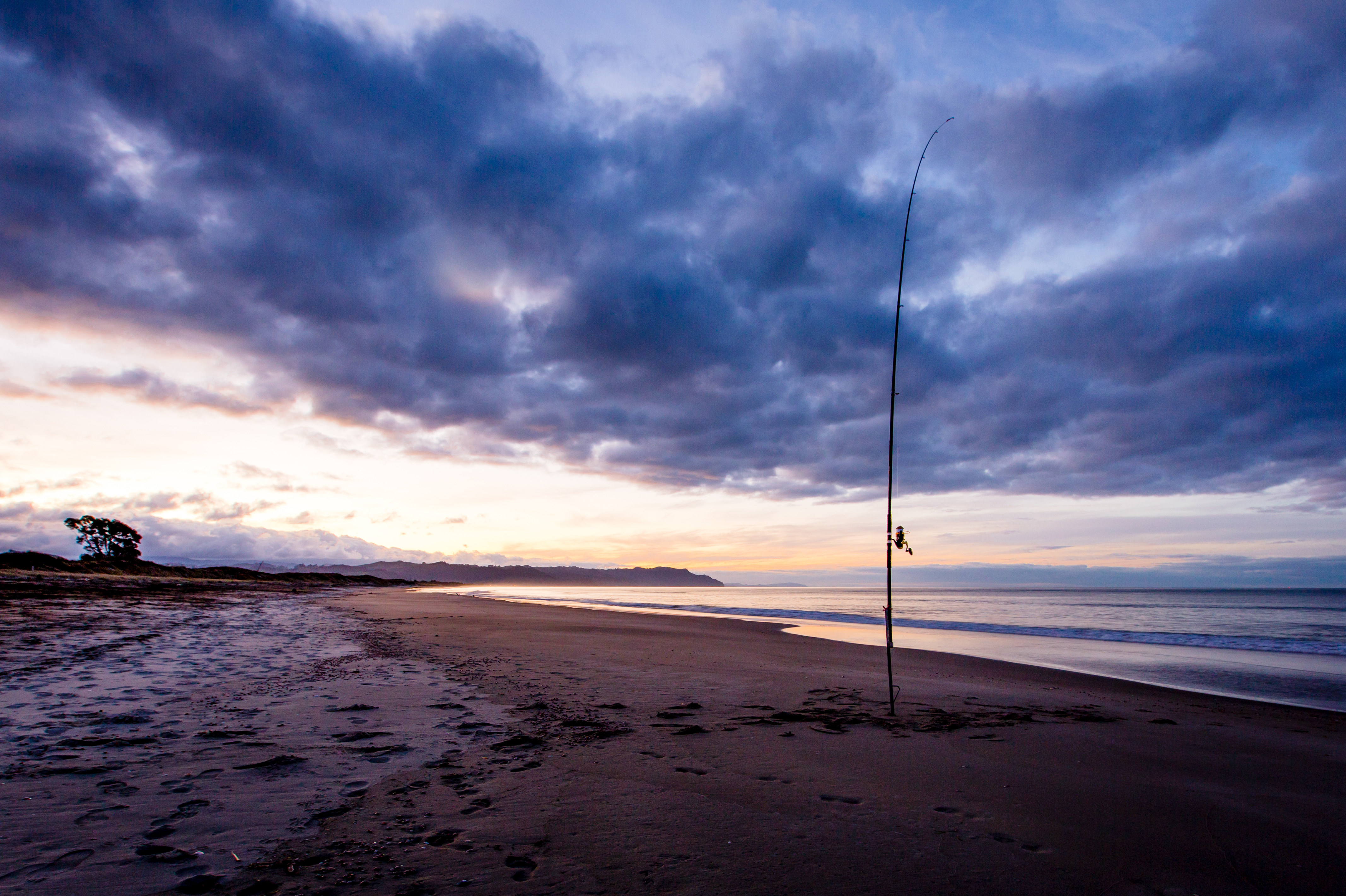 Beach Sea Fishing-rod Fishing Twilight