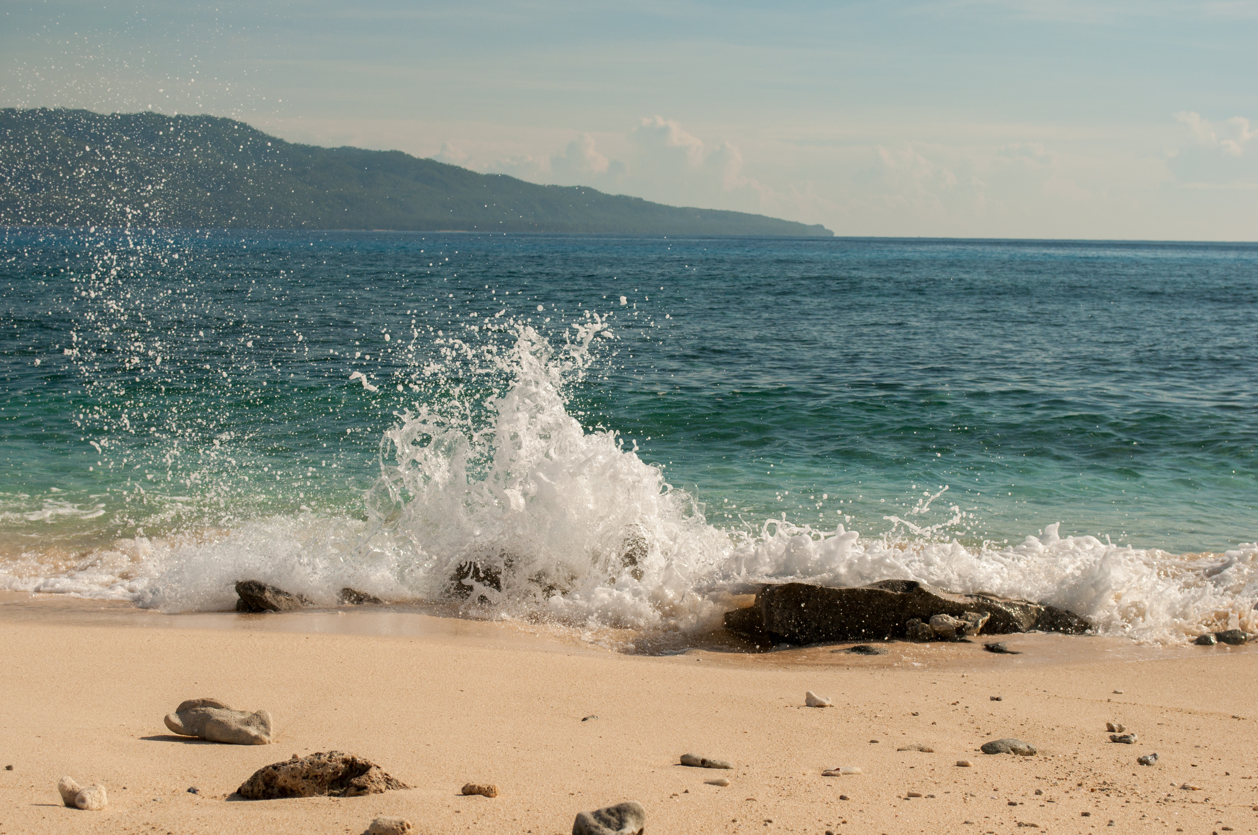 Beach Sea Water Spray Landscape