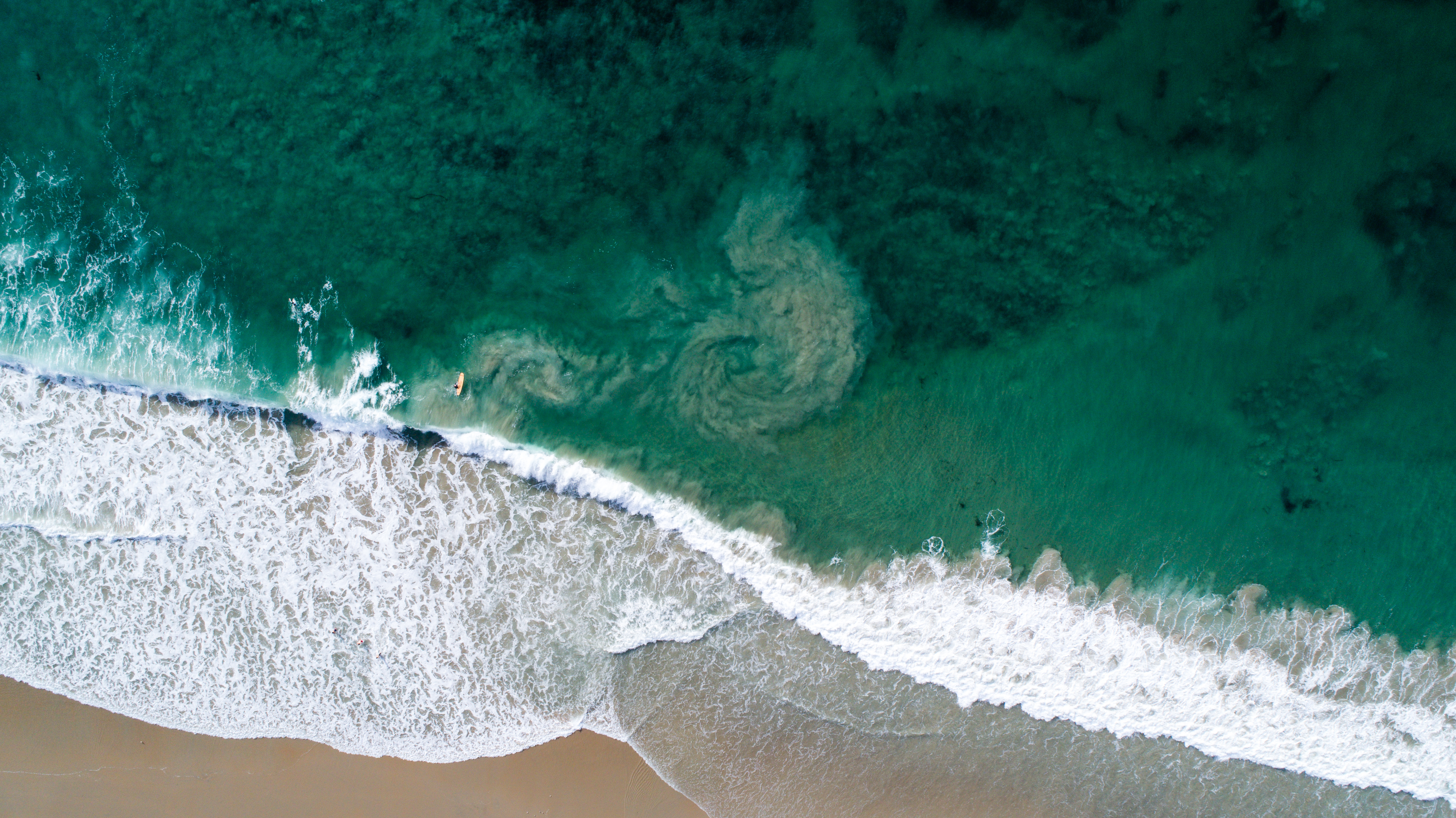 Beach Sea Waves Water Summer Aerial-view