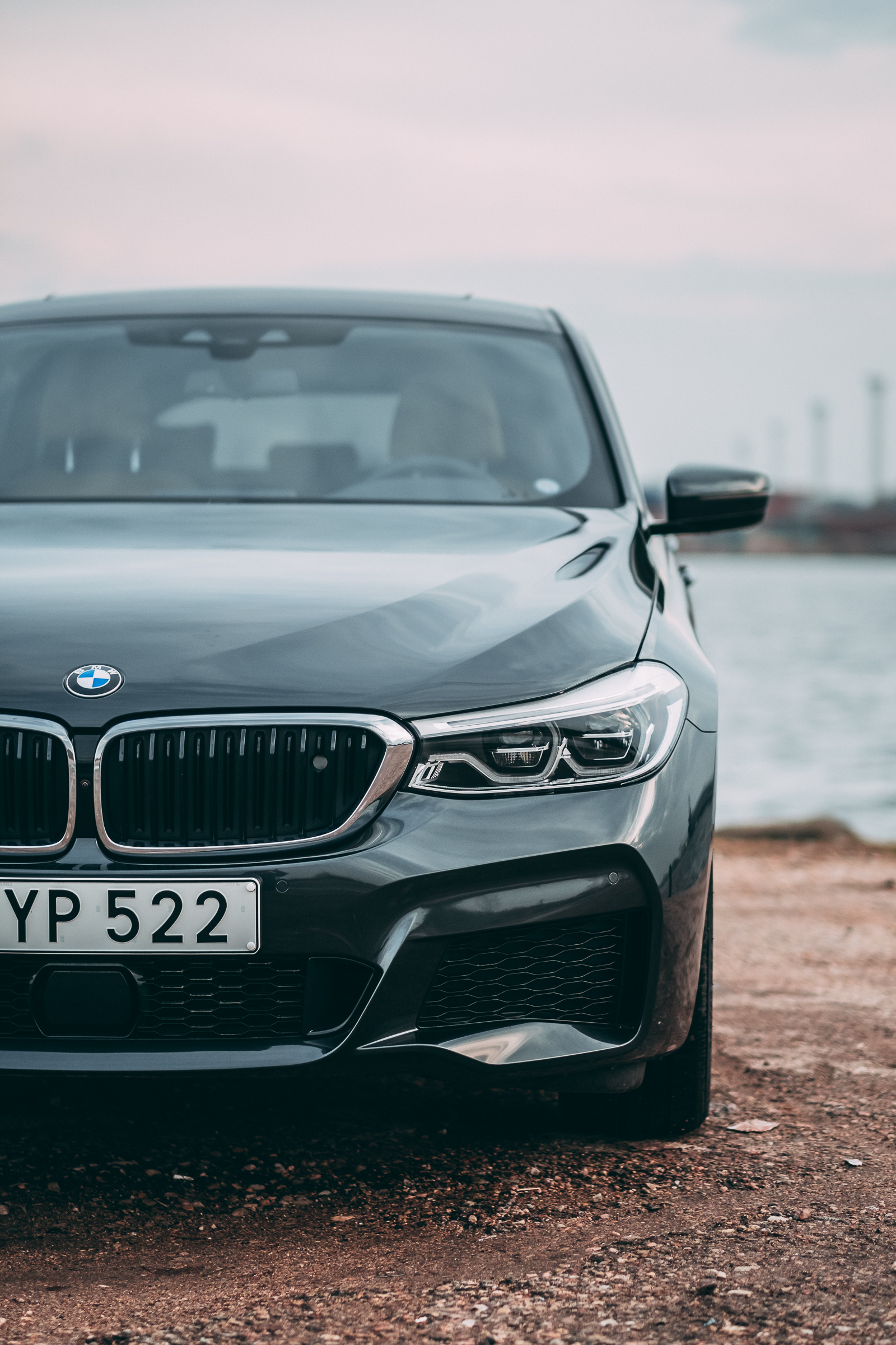 Bmw Car Black Front-view Coast