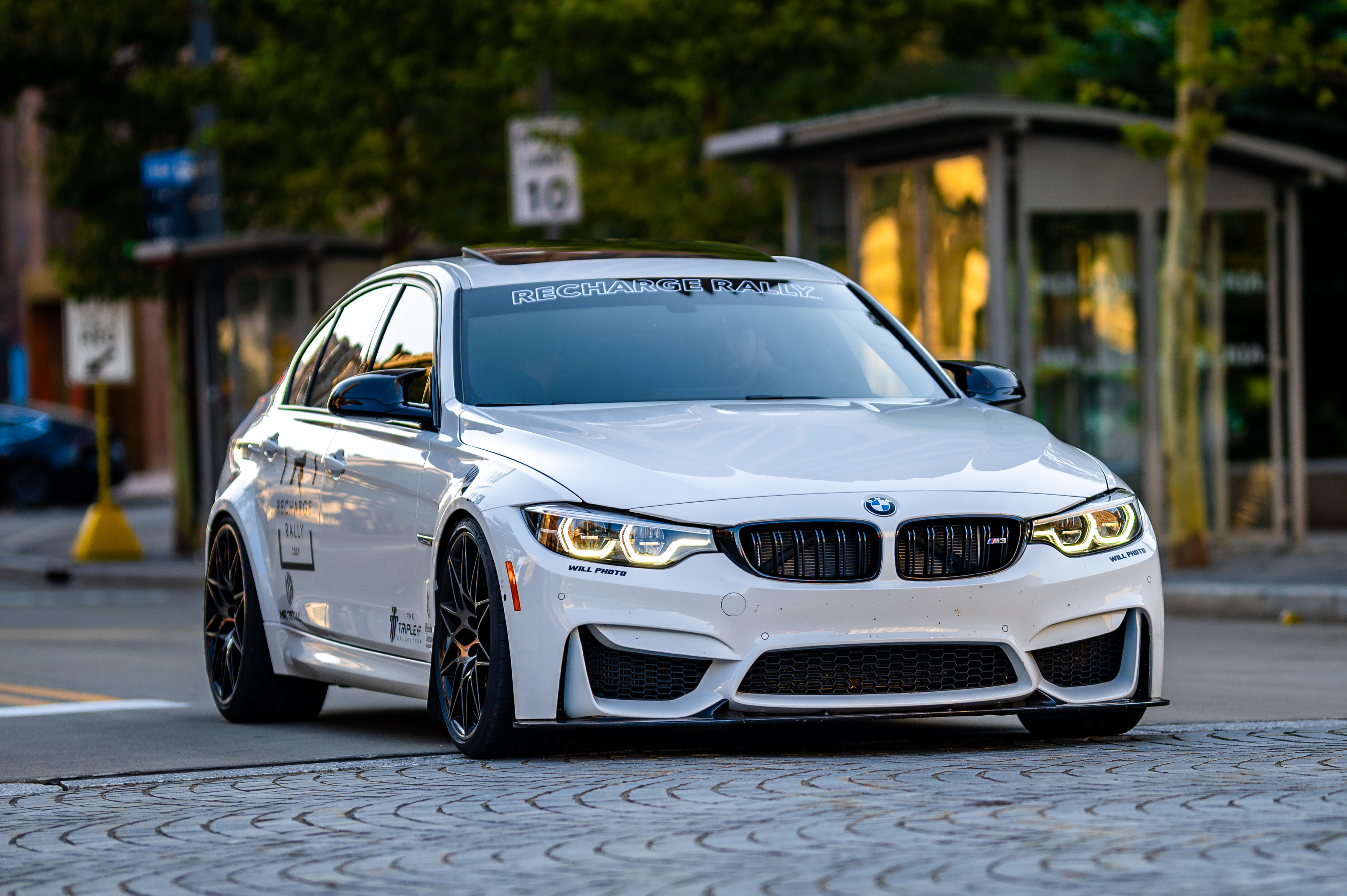 Bmw Car White Road Front-view