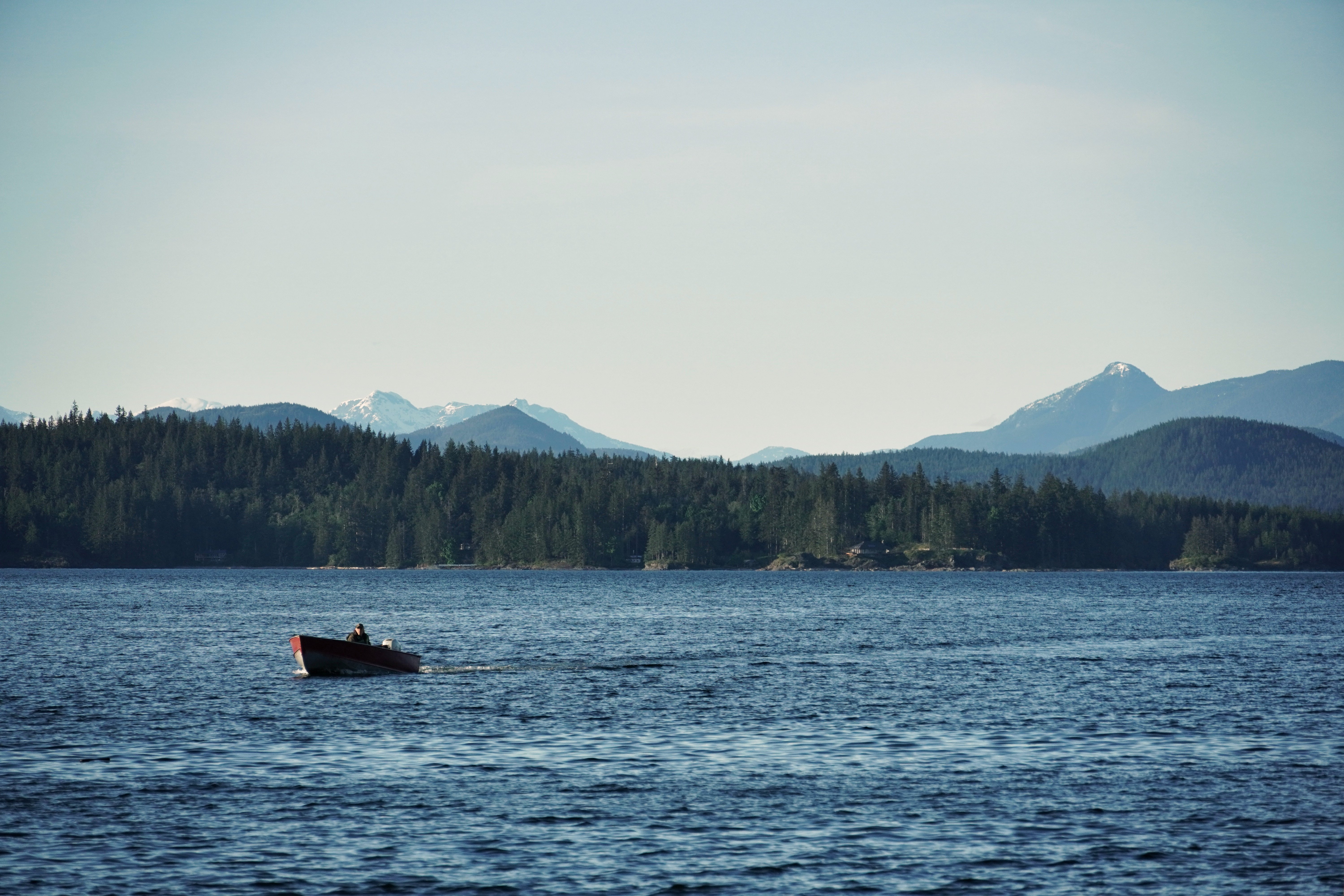 Boat Lake Forest Mountains Landscape