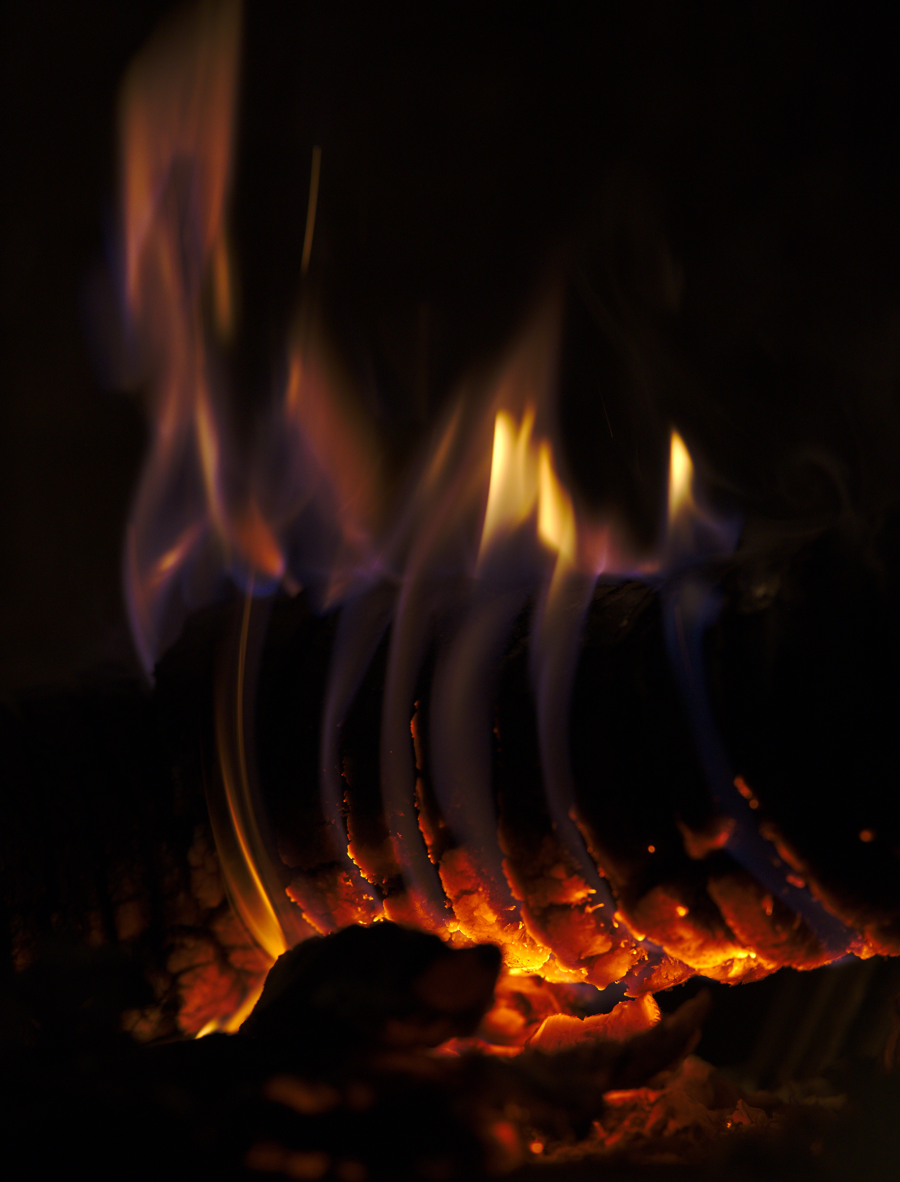 Bonfire Log Fire Flame Dark