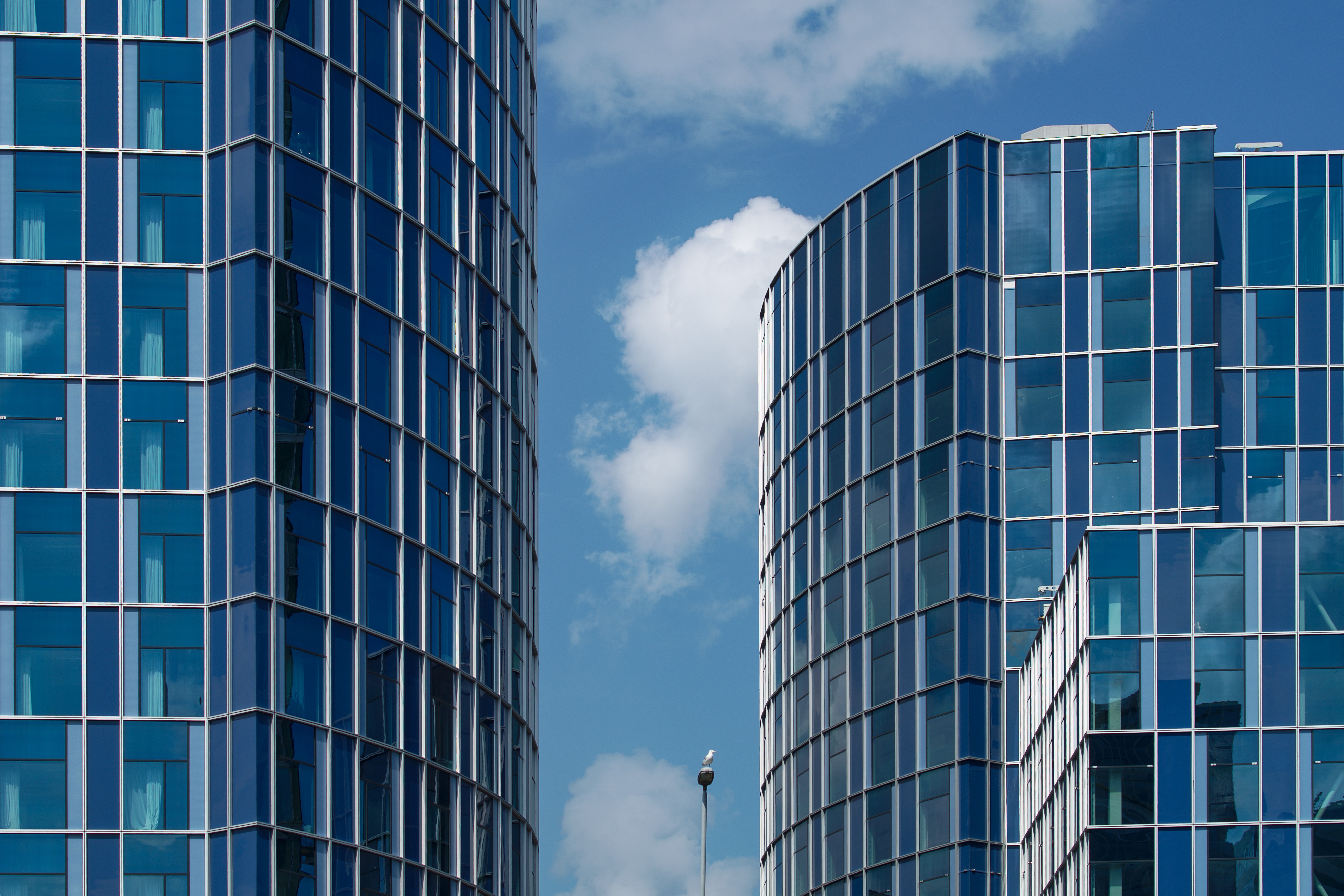 Building Glass Architecture Blue