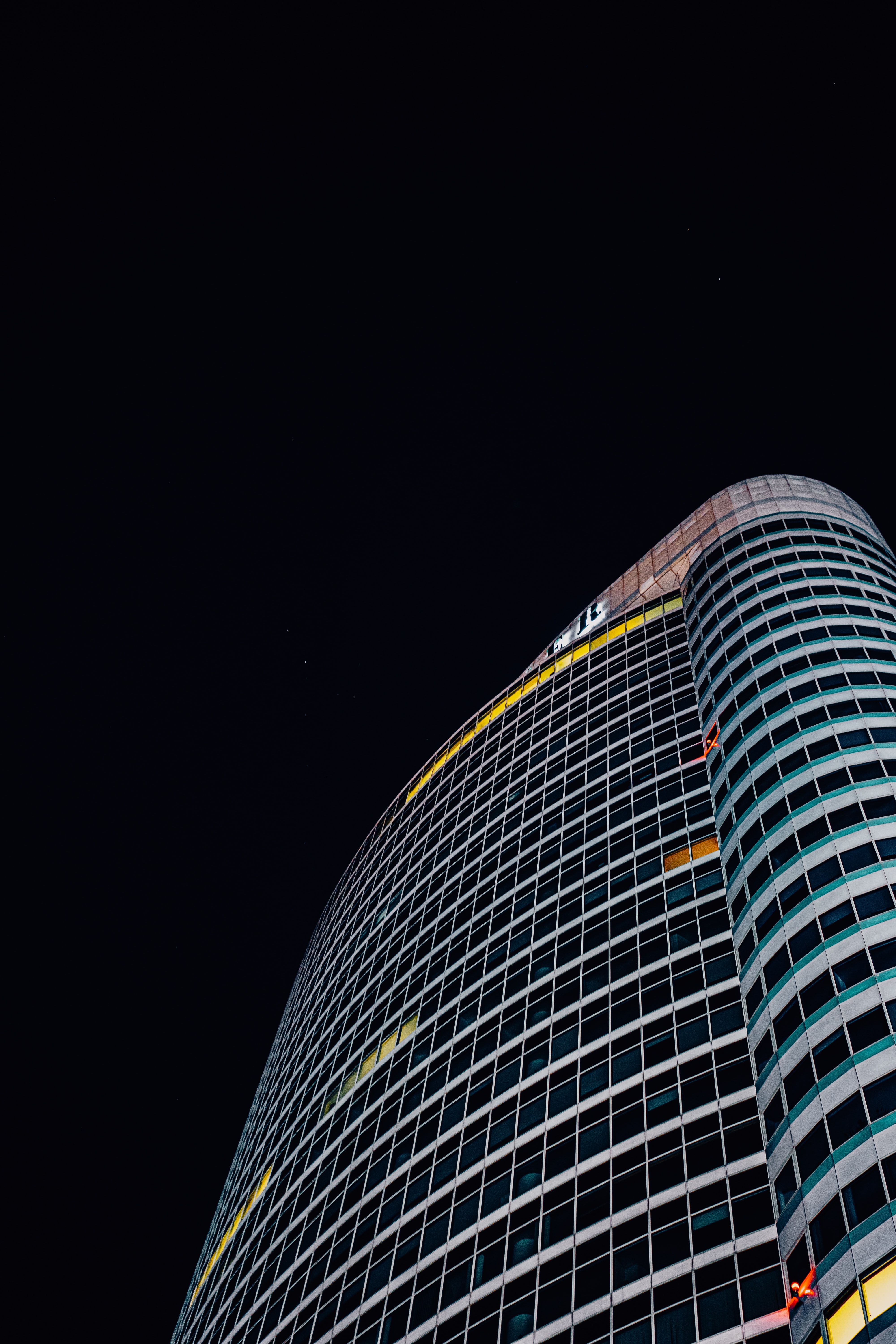 Building Skyscraper Night Dark