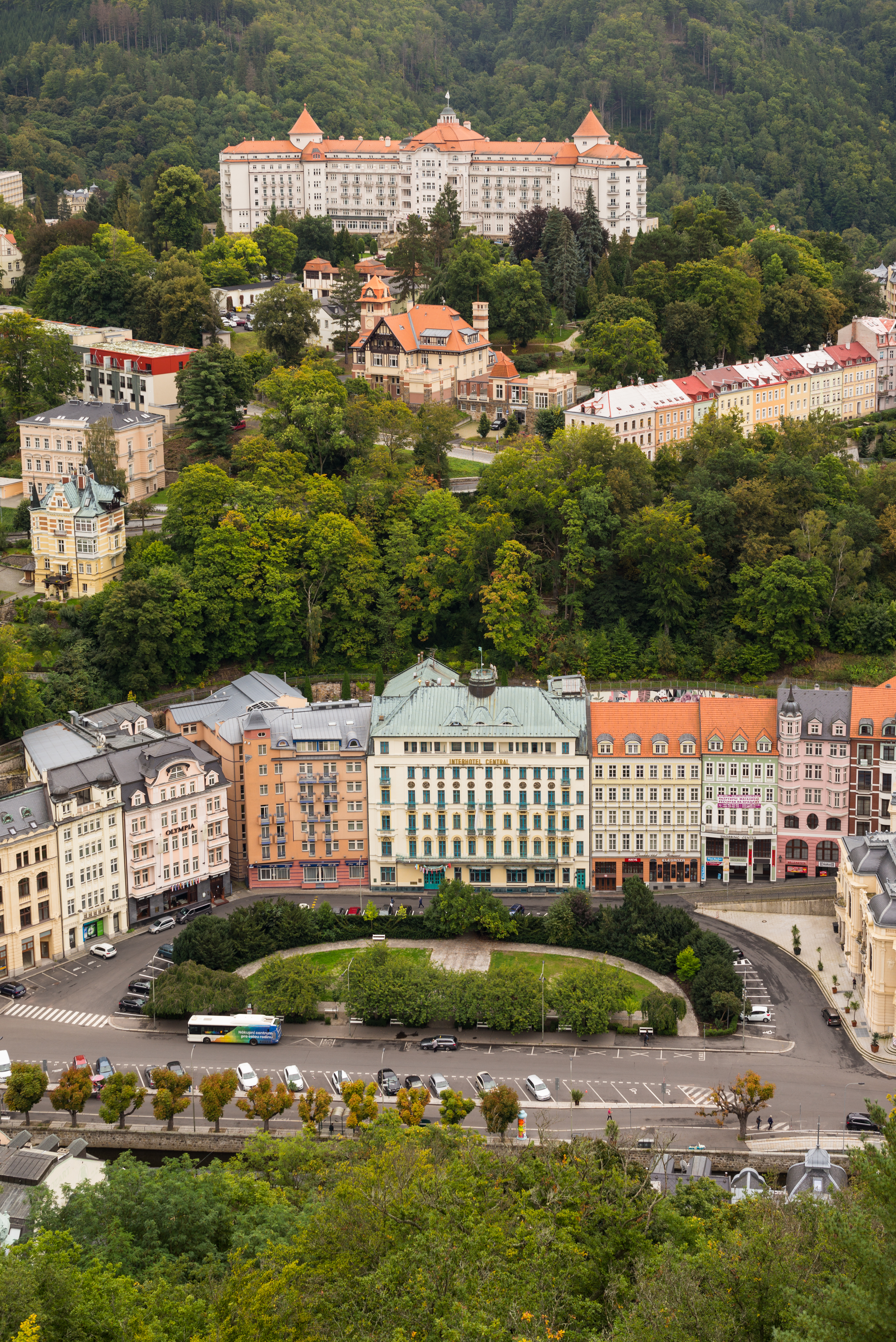 Buildings Architecture Road Trees Aerial-view