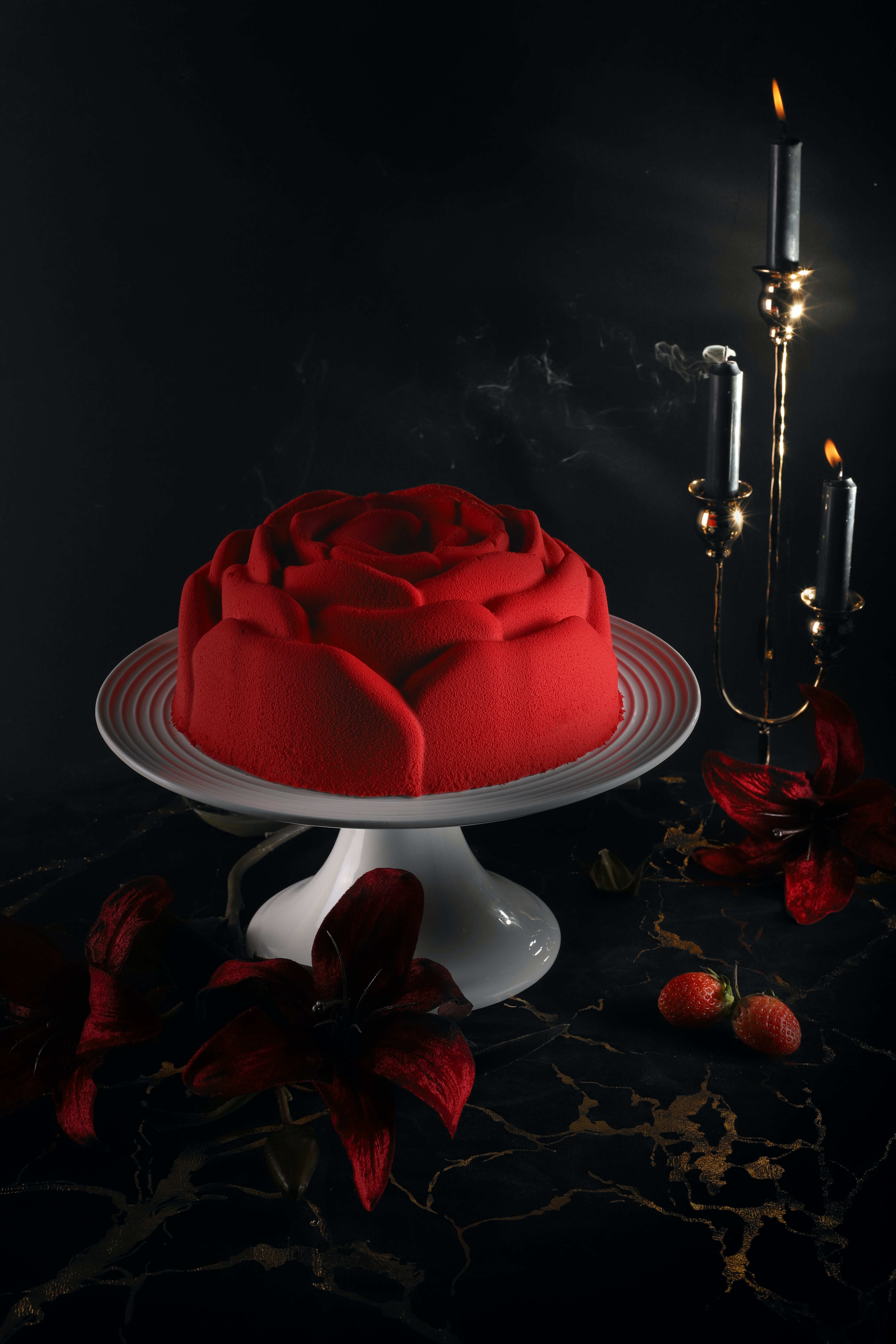 Cake Flowers Red