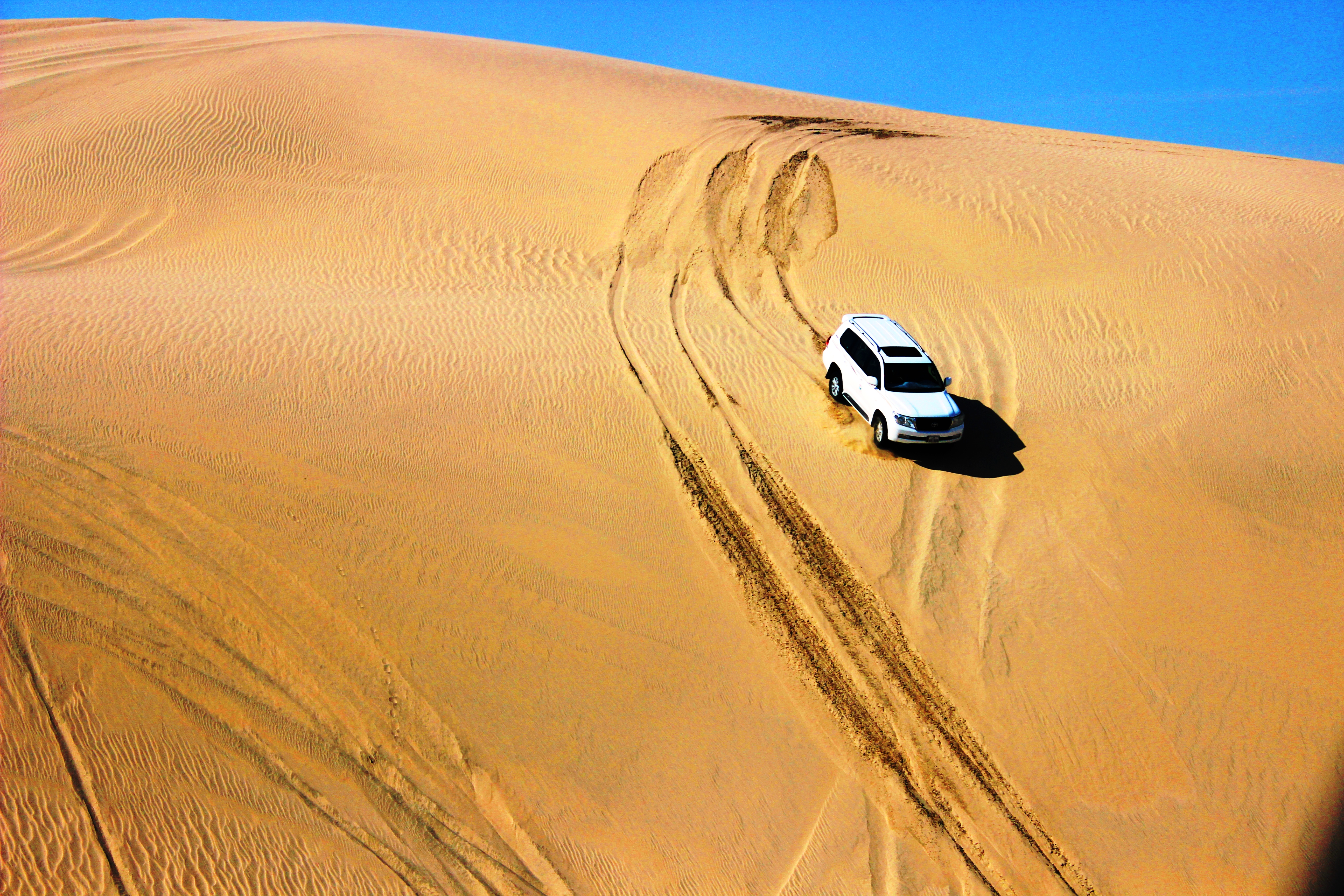 Car Suv White Sand Desert