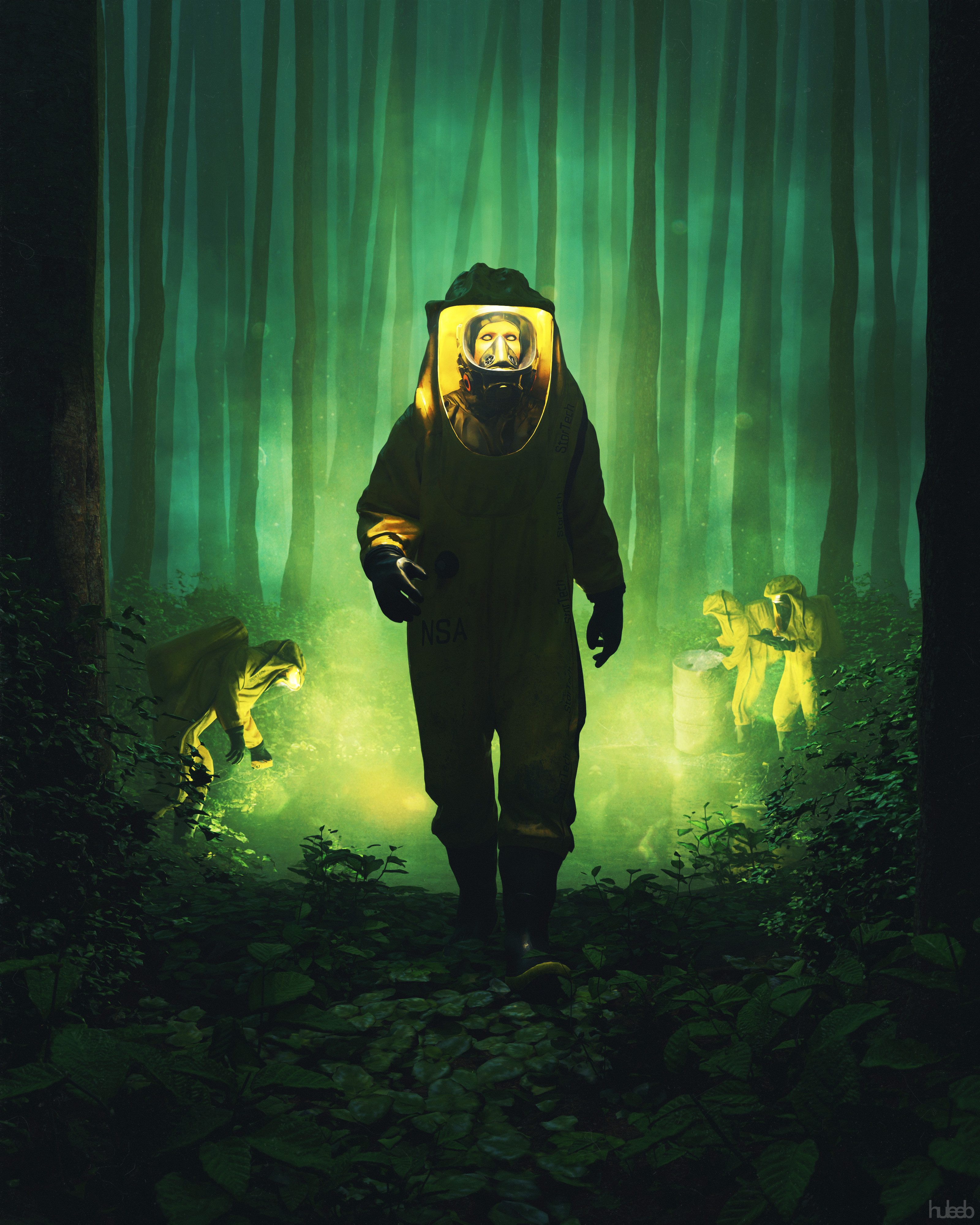 Chemical-protection Costume Zombie Radiation Fantasy Green