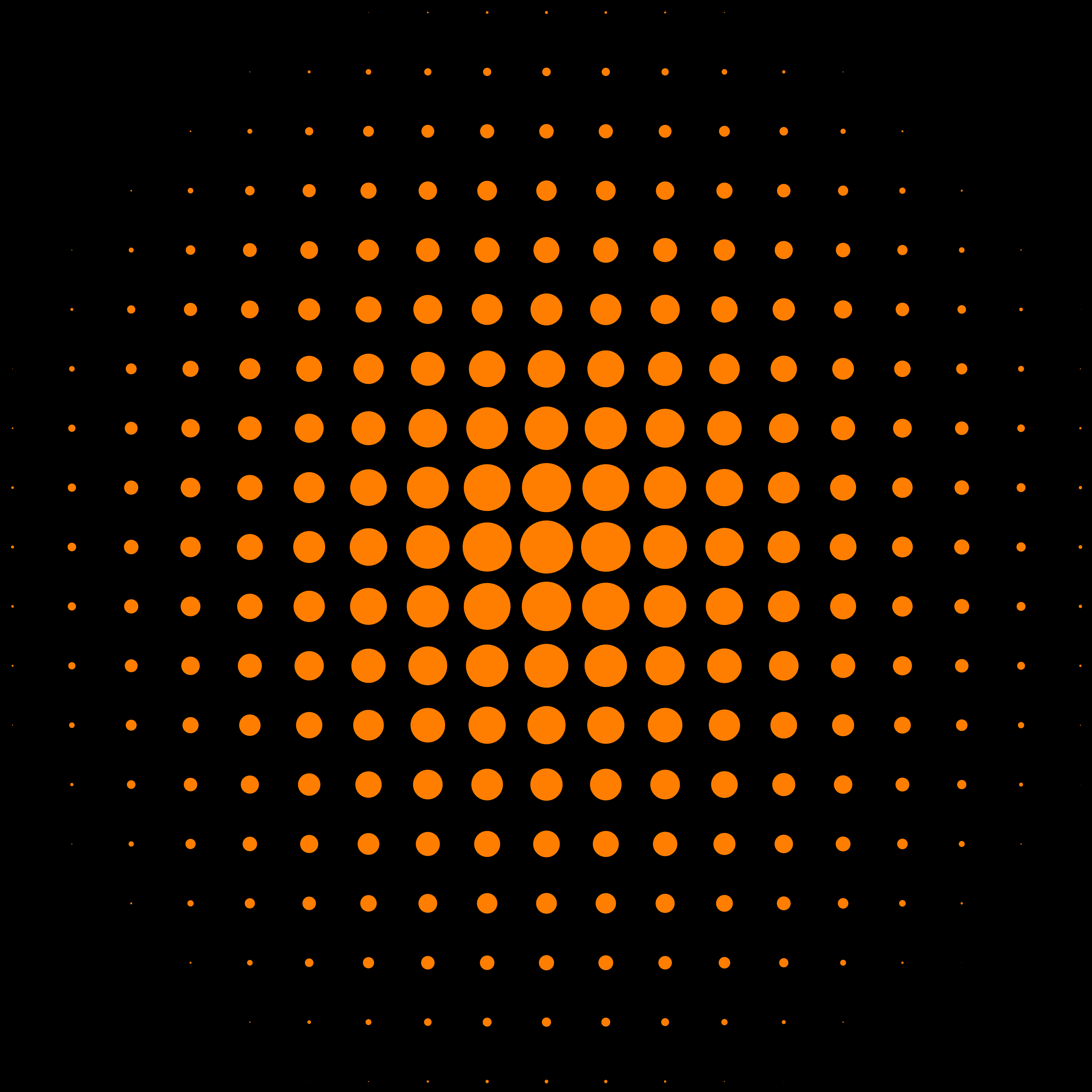 Circles Dots Abstraction Orange Black