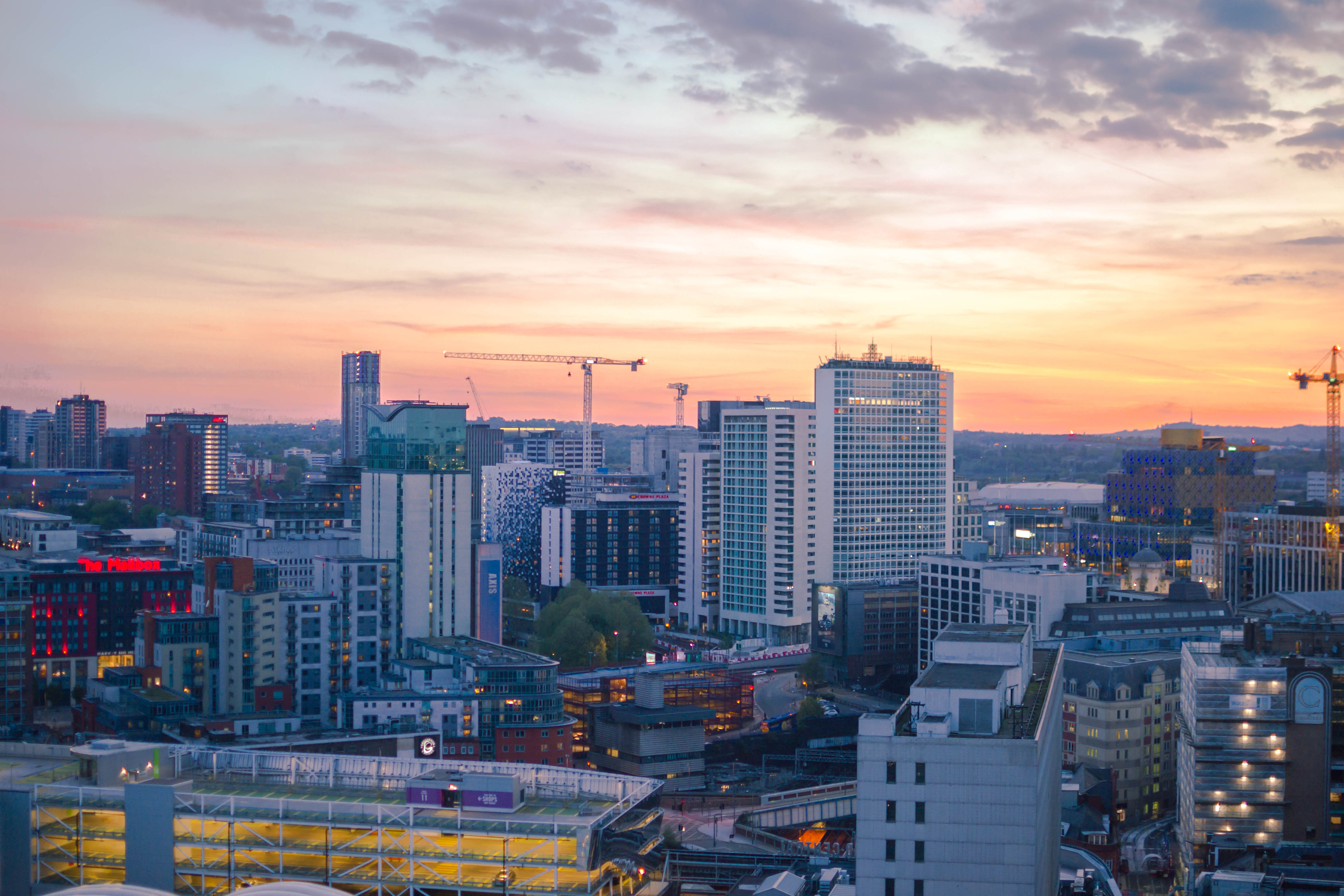 City Buildings Aerial-view Architecture Twilight