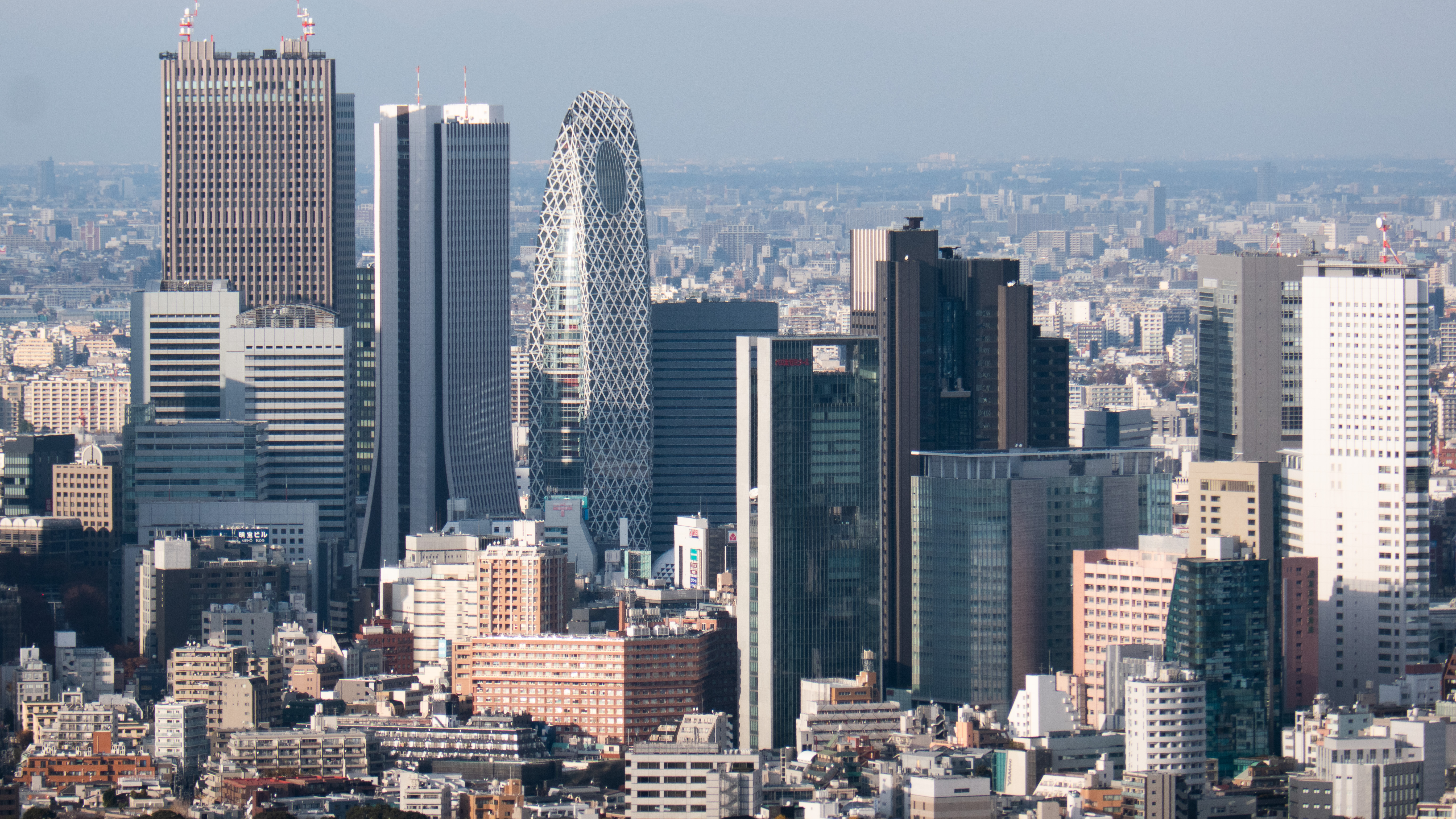 City Buildings Skyscrapers Metropolis Aerial-view