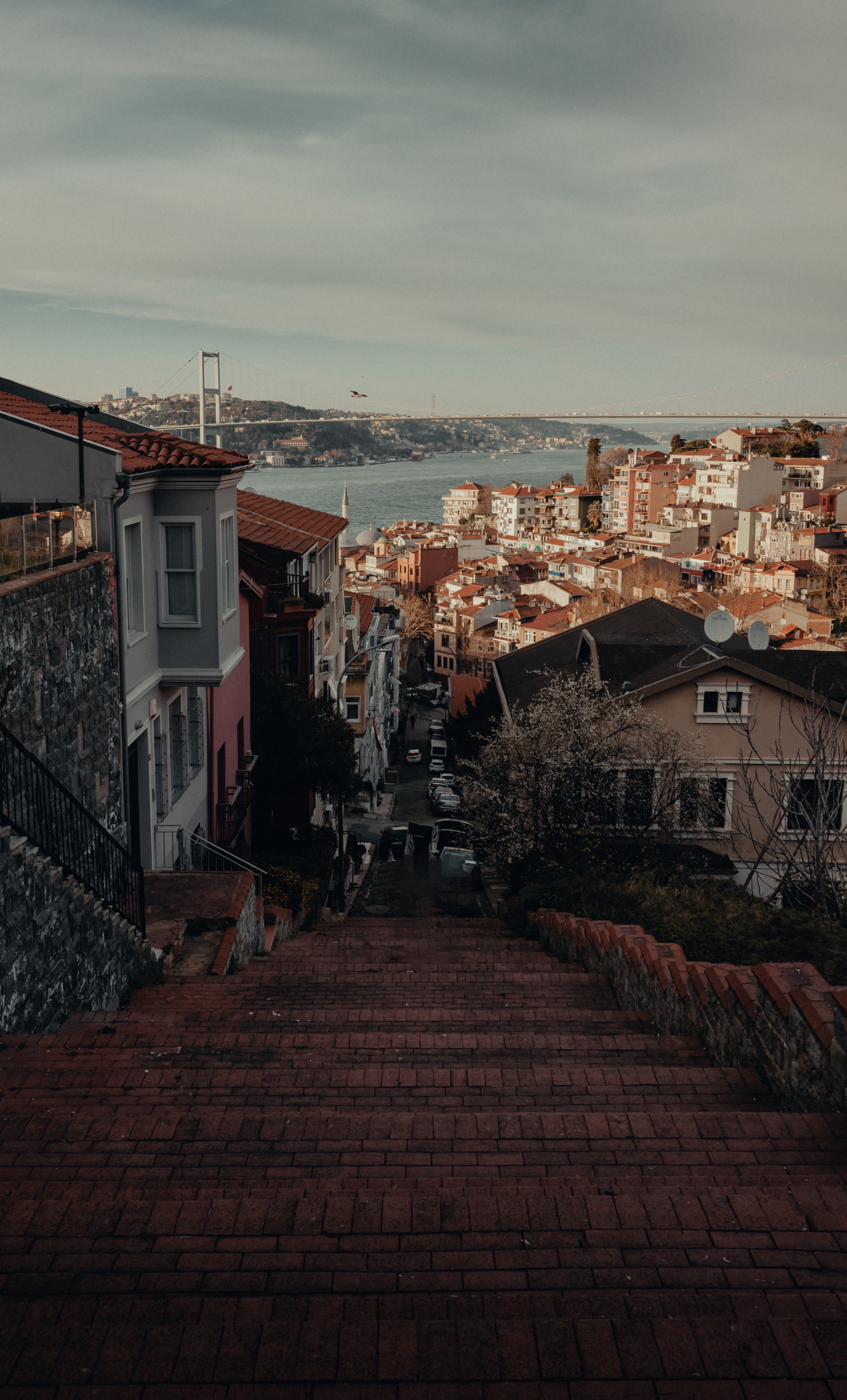 City Buildings Stairs Architecture