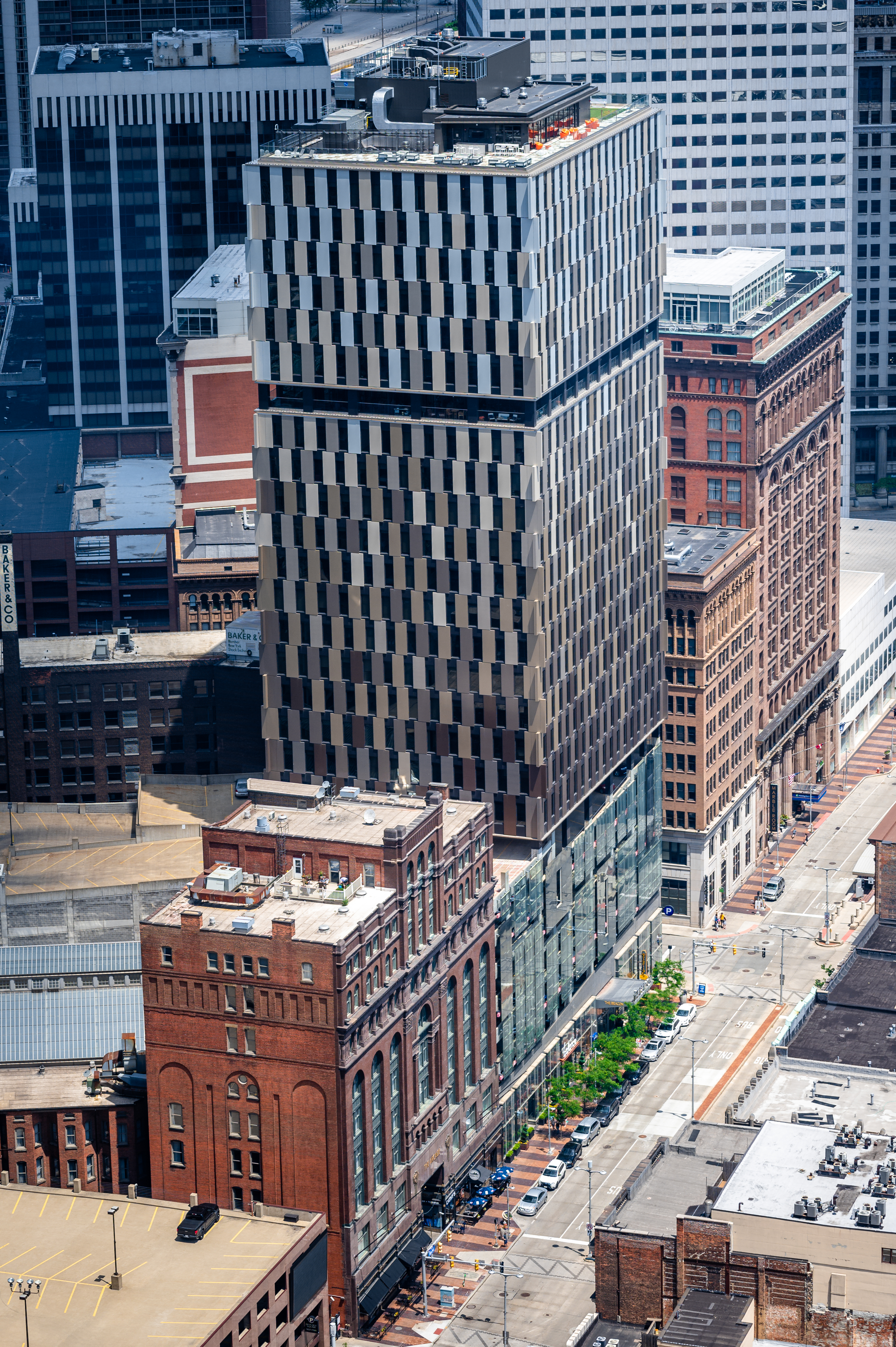 City Buildings Street Aerial-view
