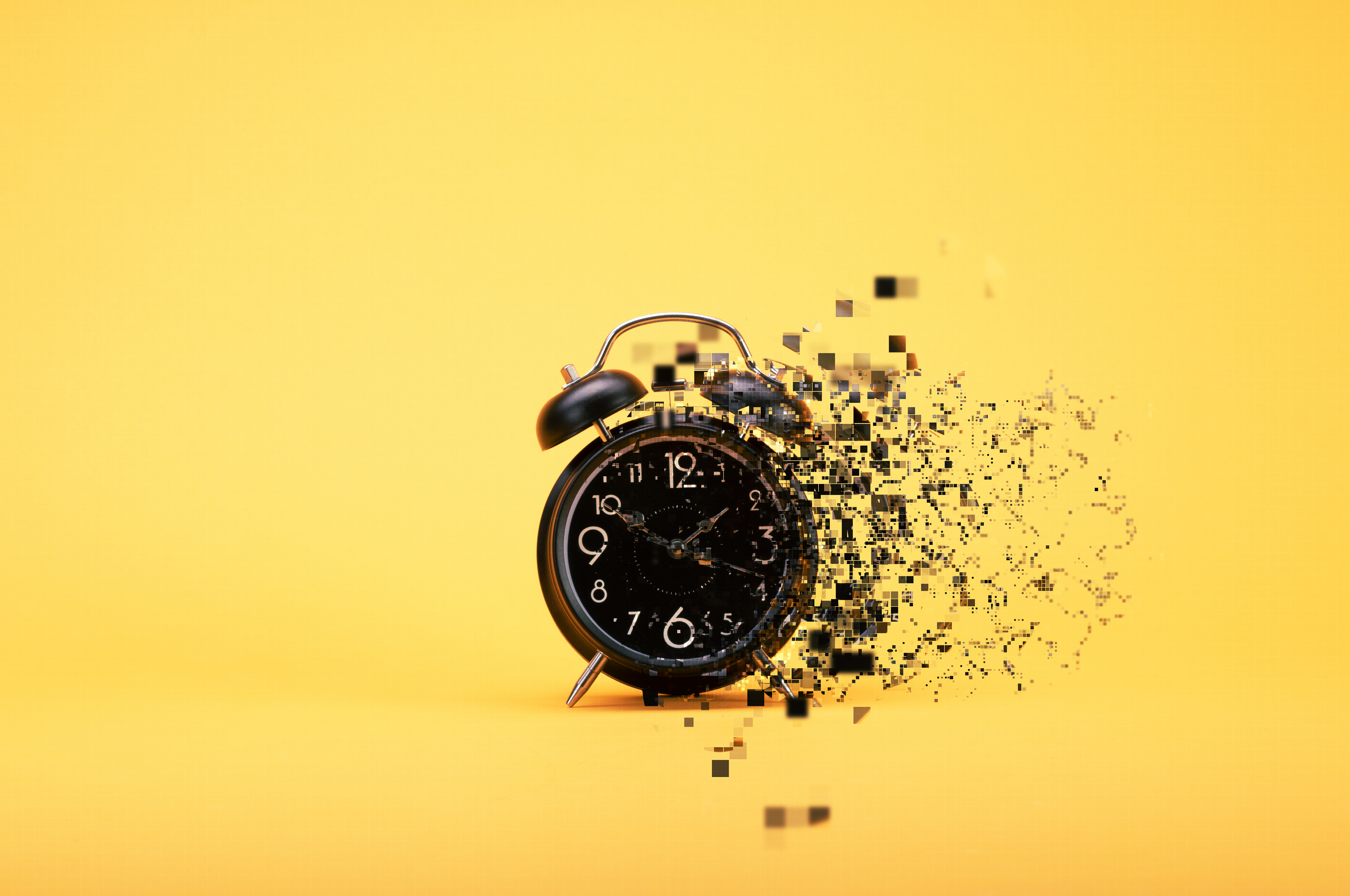 Clock Alarm-clock Time Glitch Yellow