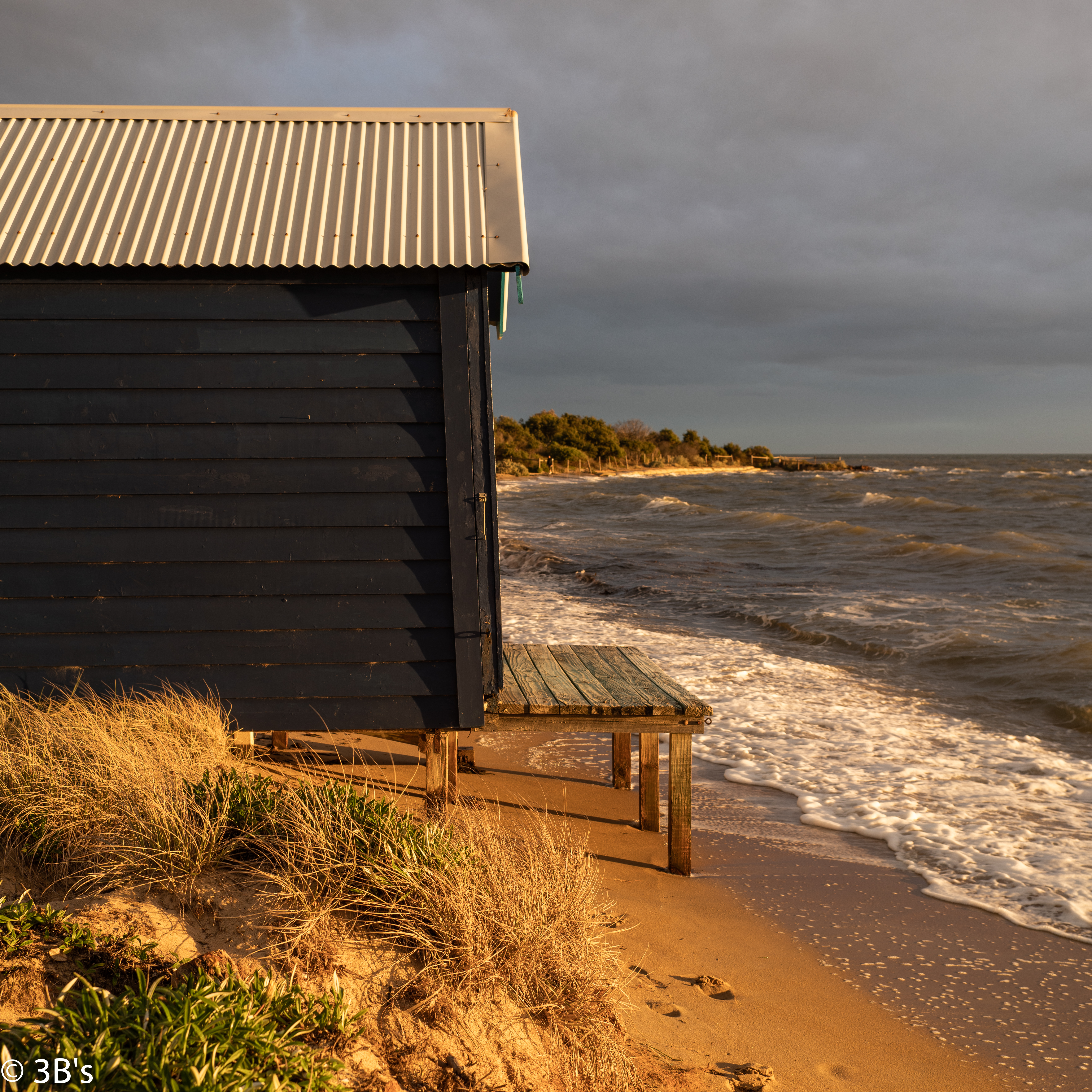 Coast Booth Sea Water Waves Landscape