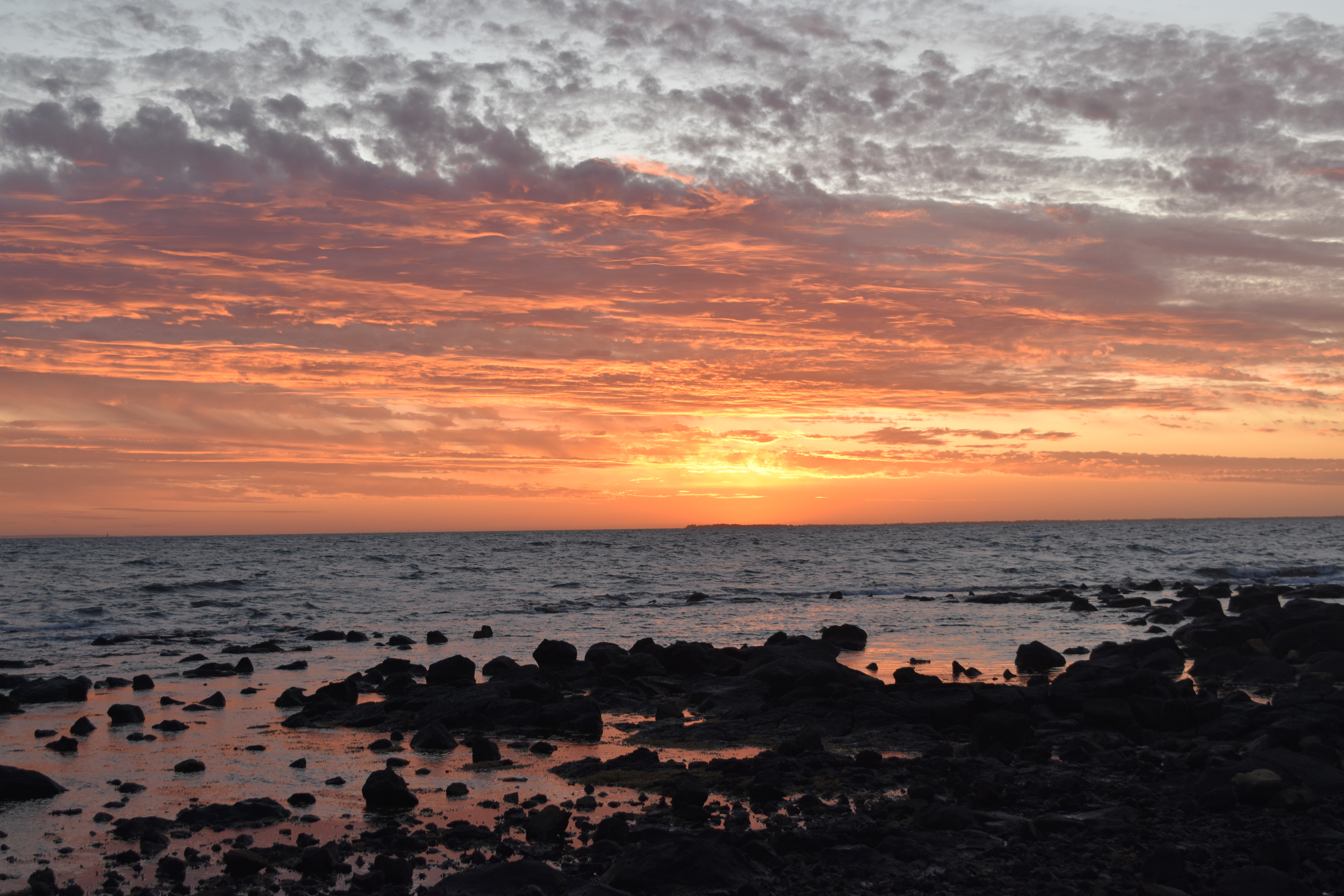 Coast Ocean Sunset Dark