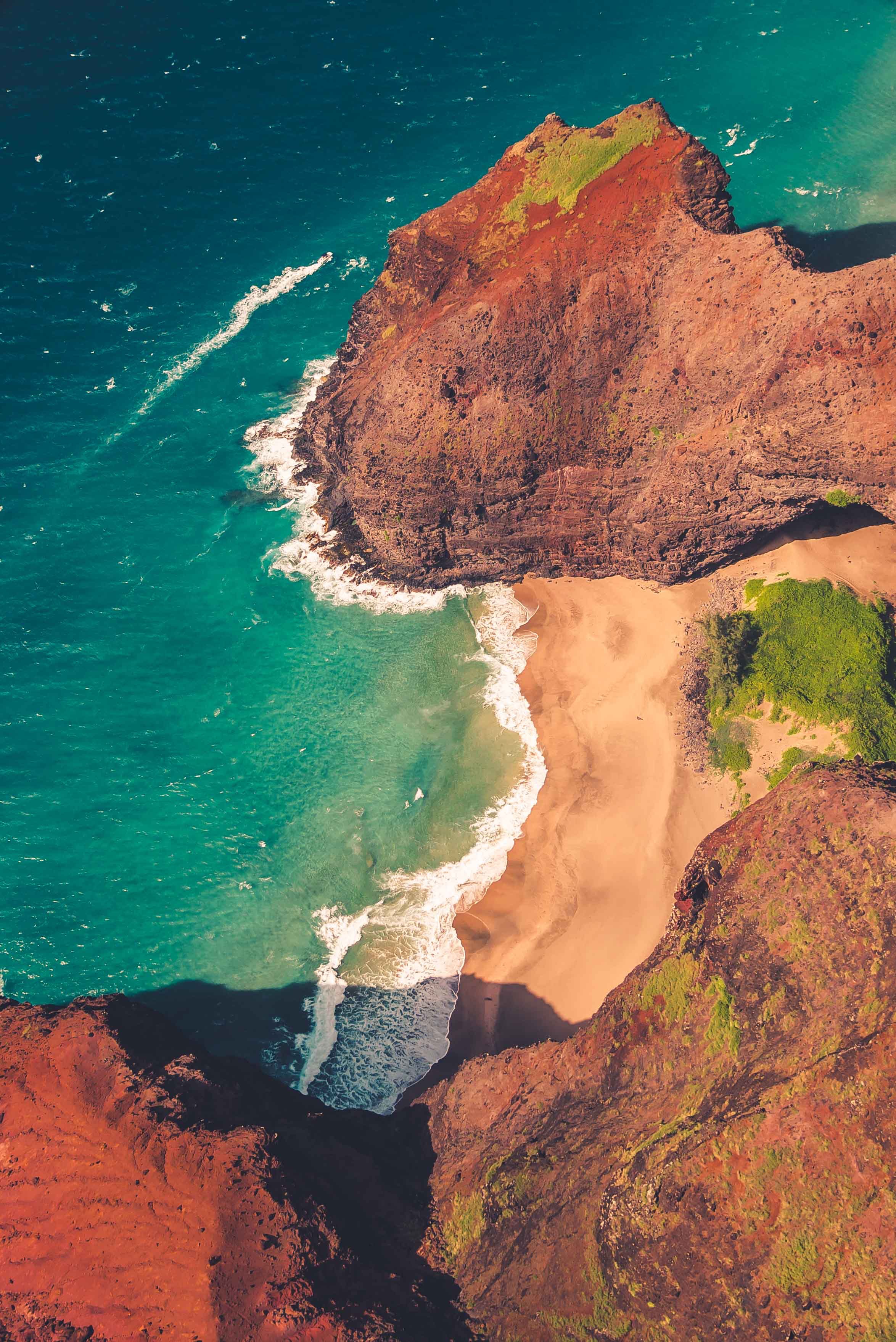 Coast Rocks Sea Landscape Aerial-view