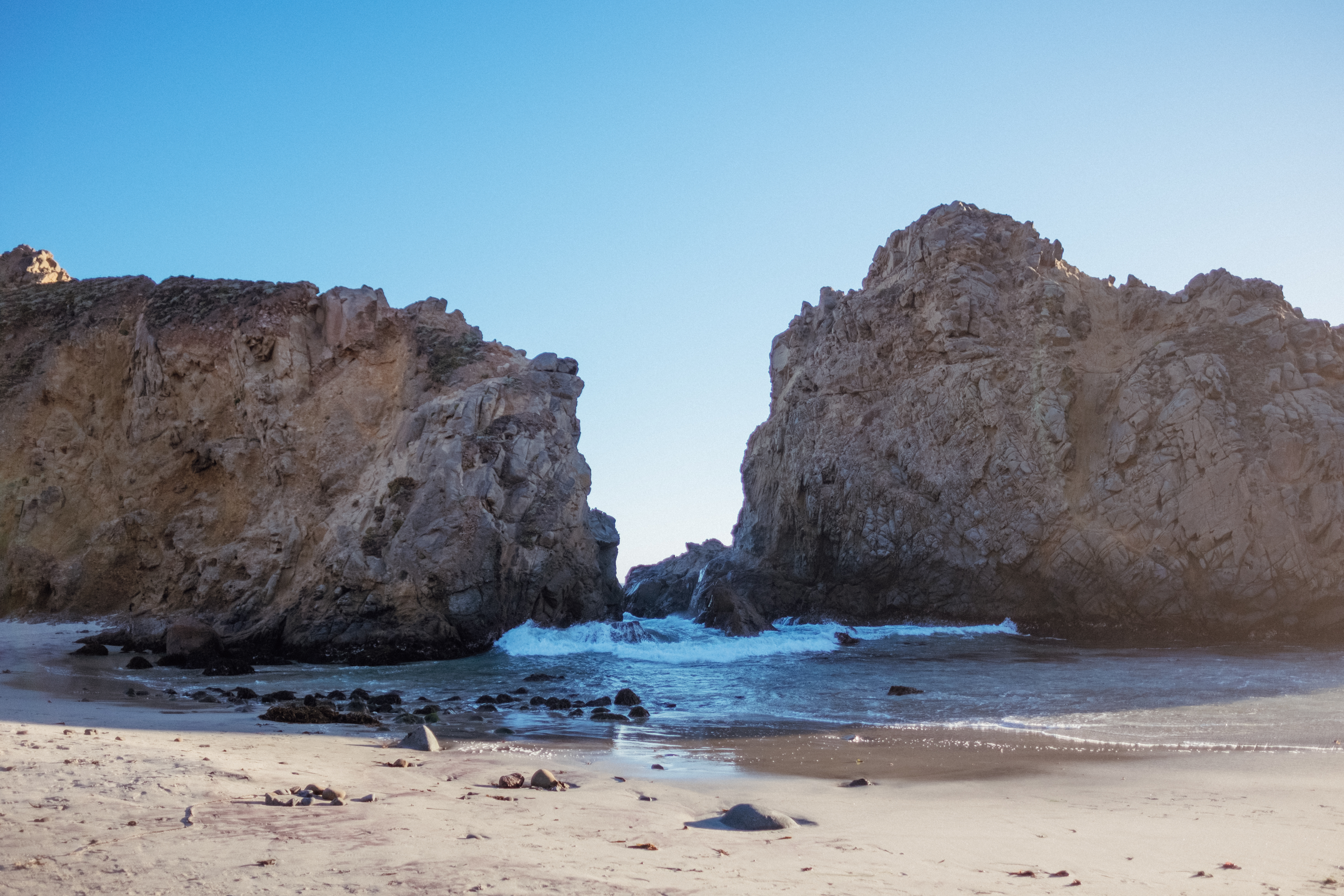 Coast Rocks Water Waves Nature Landscape