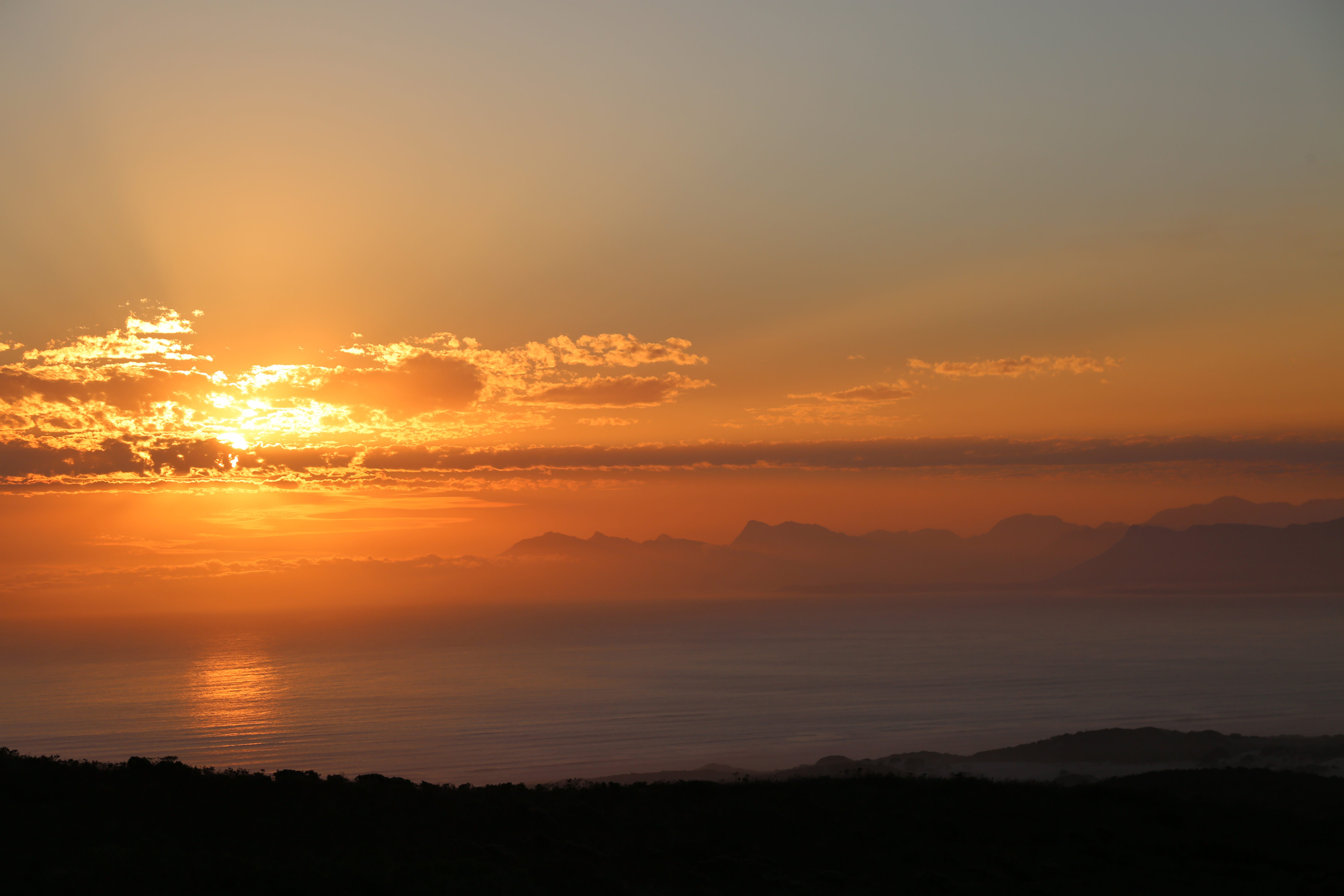 Coast Sea Clouds Sunset Dark