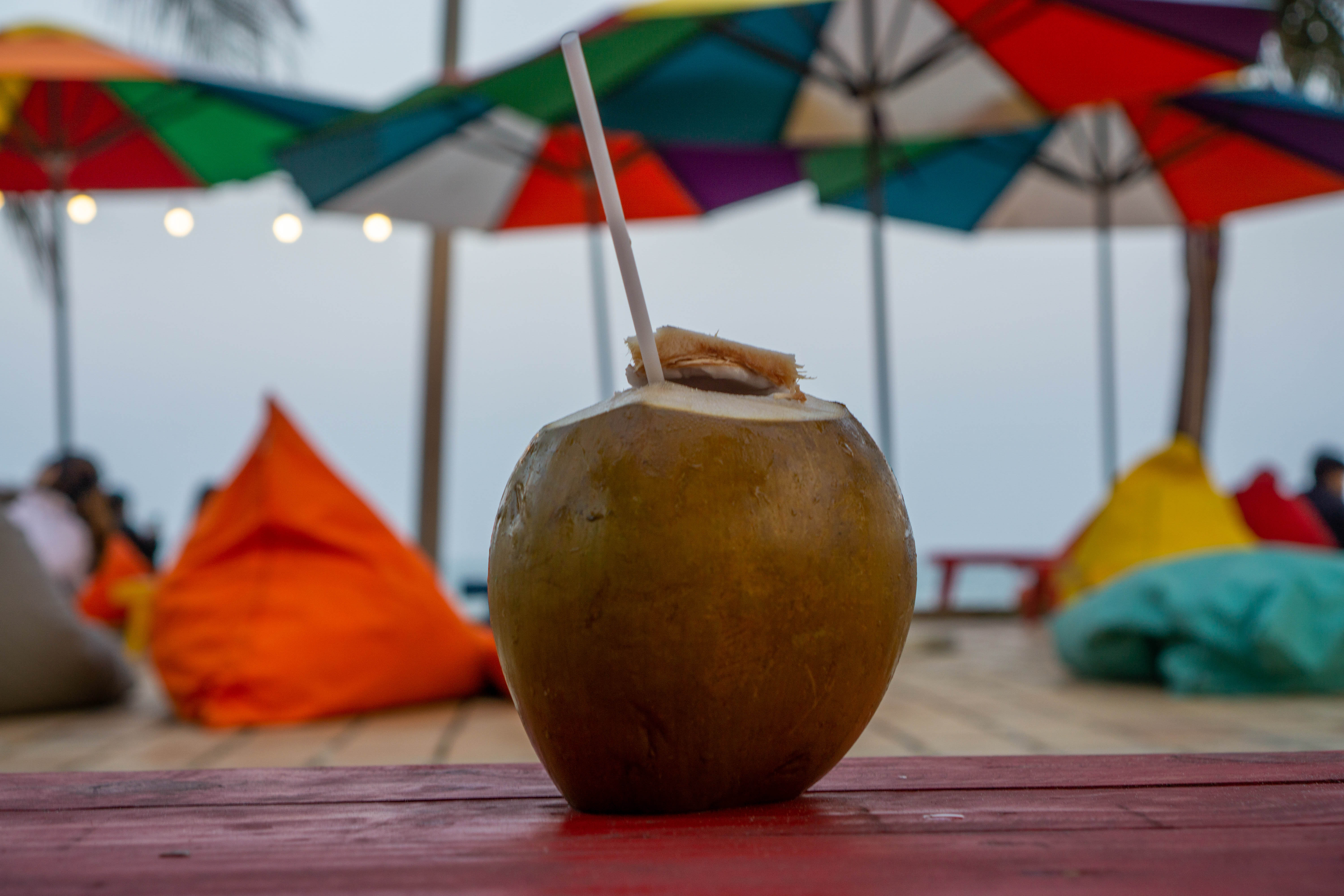 Coconut Nut Straw Drink