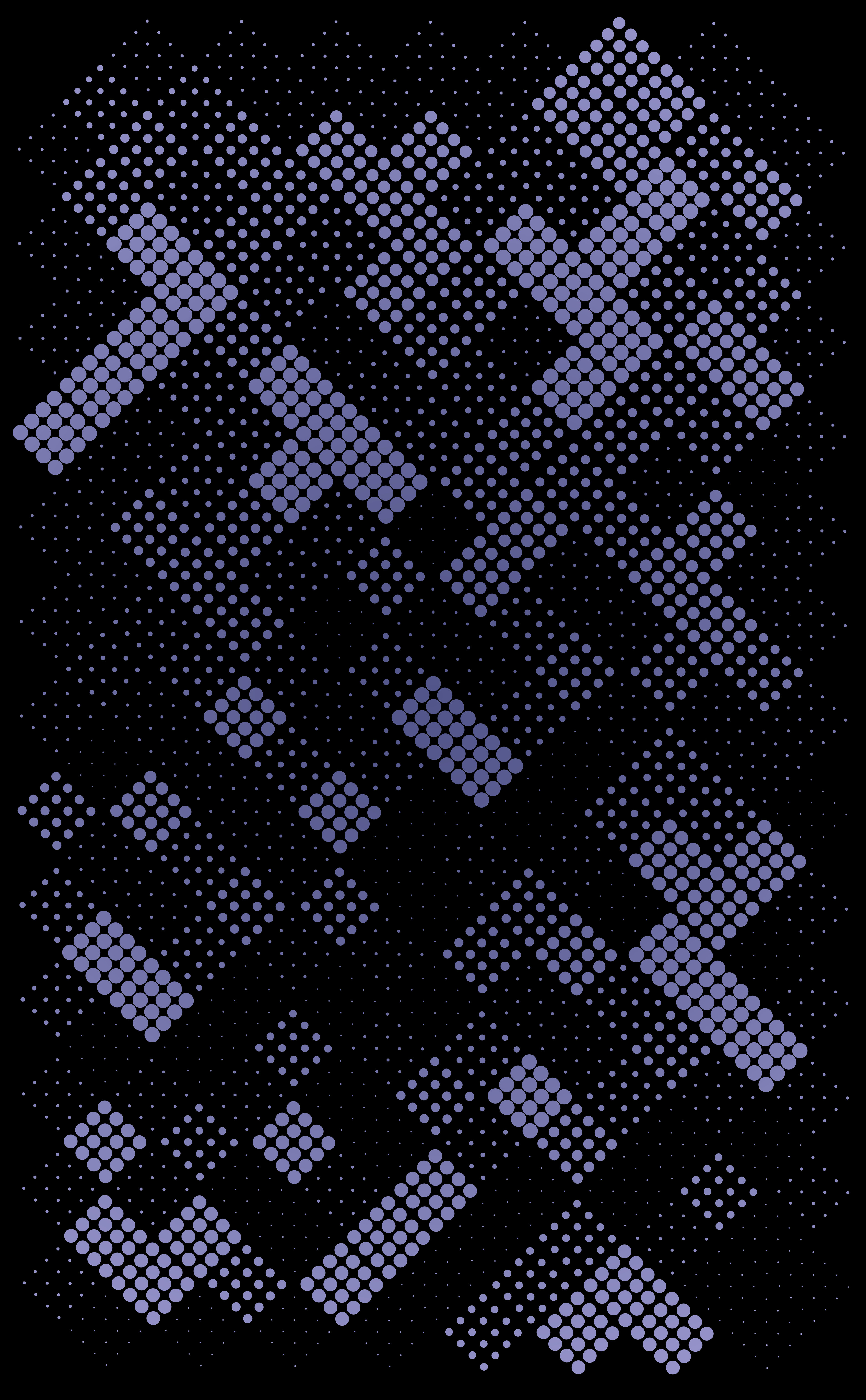 Dots Shapes Purple Black Abstraction