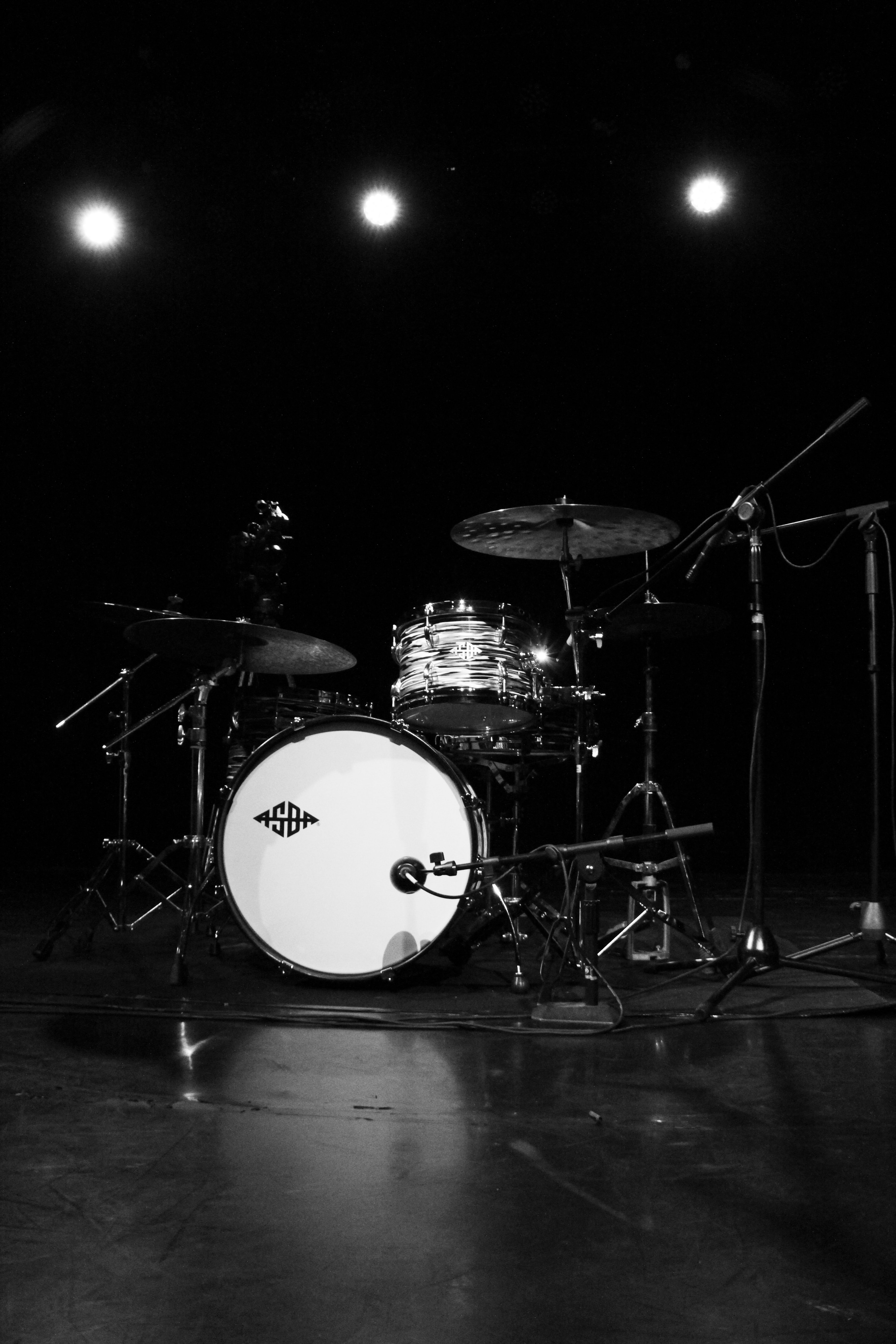 Drums Drum-kit Musical-instrument Music Black-and-white