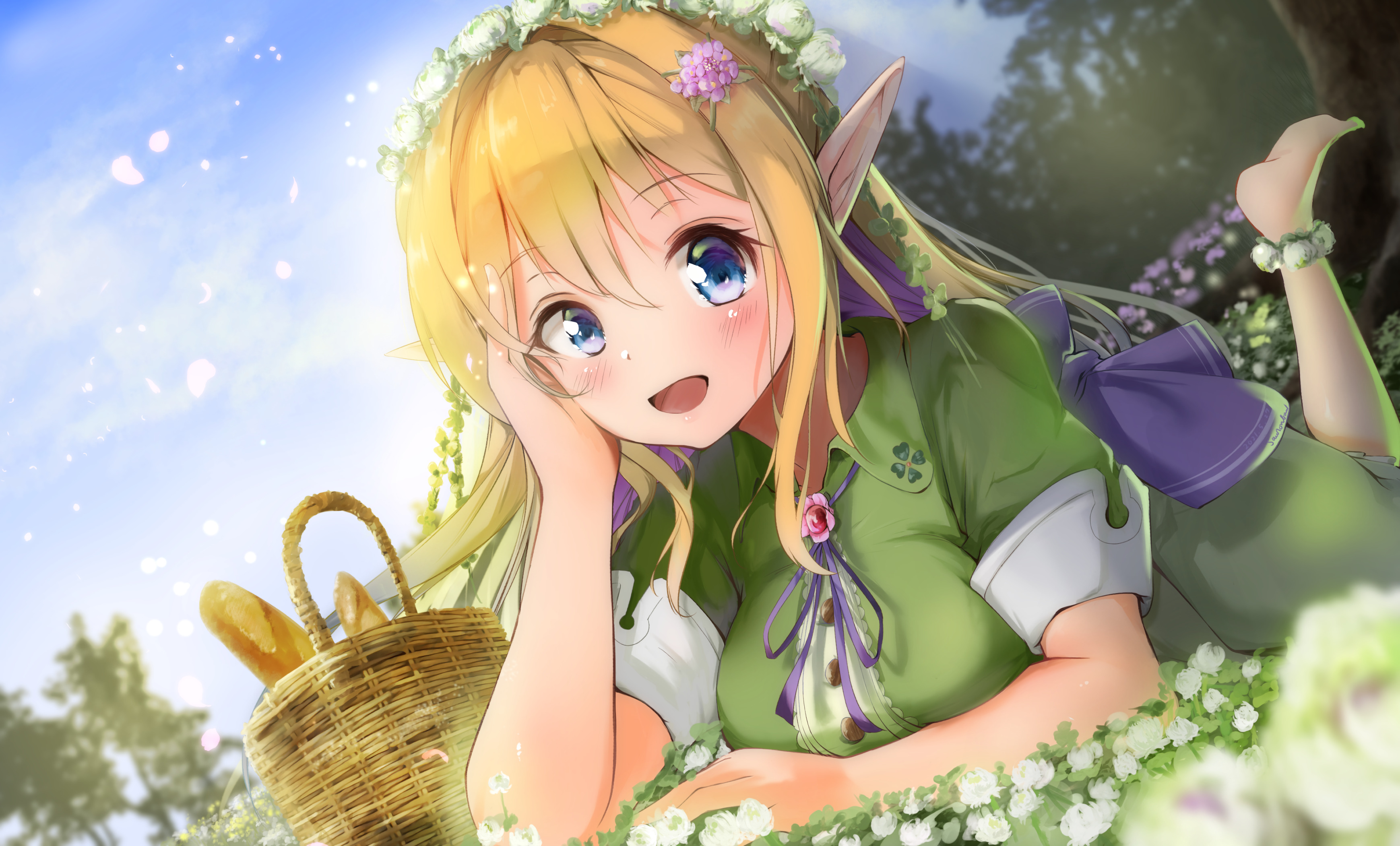 Elf Girl Glance Anime