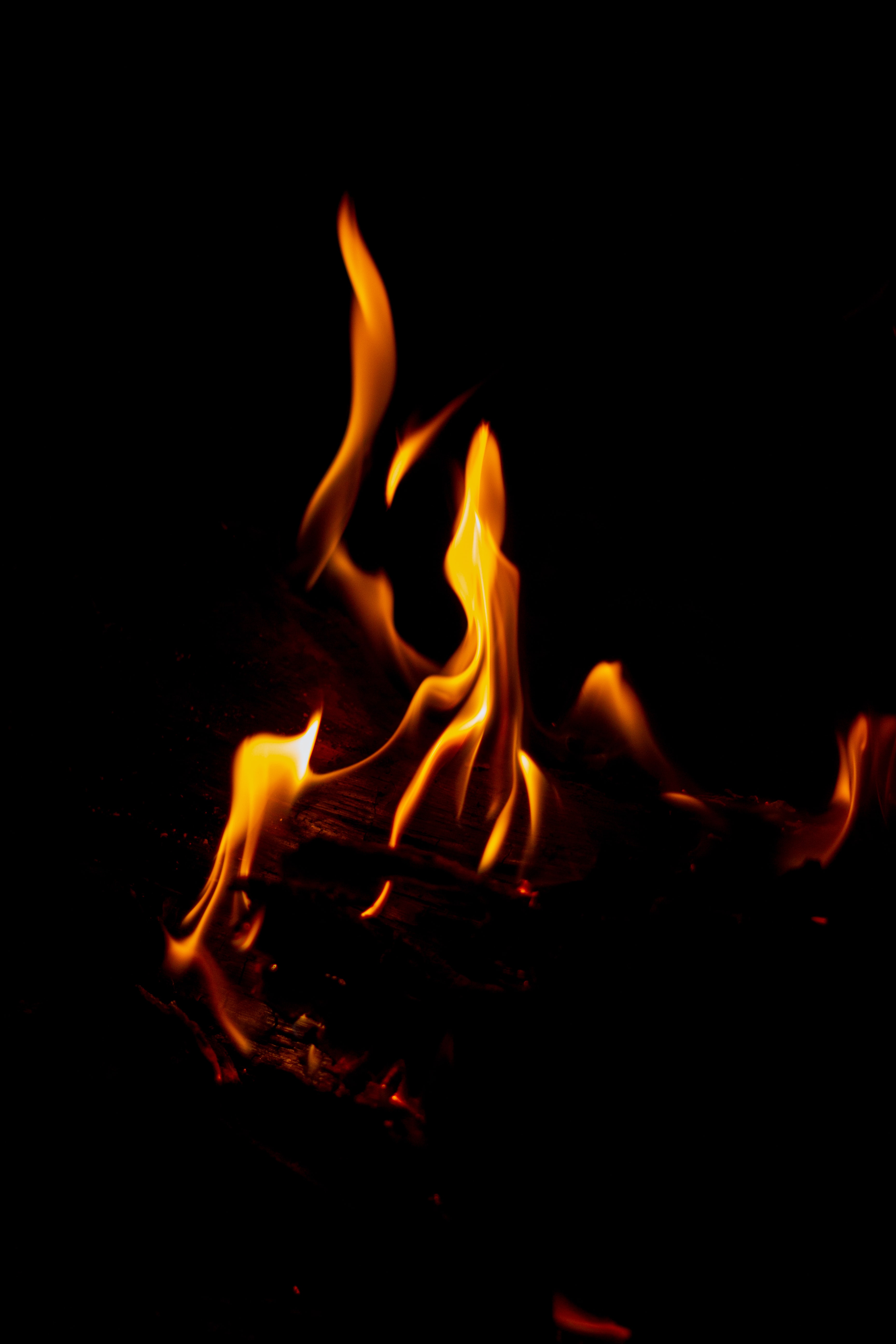 Fire Flame Dark Night Darkness