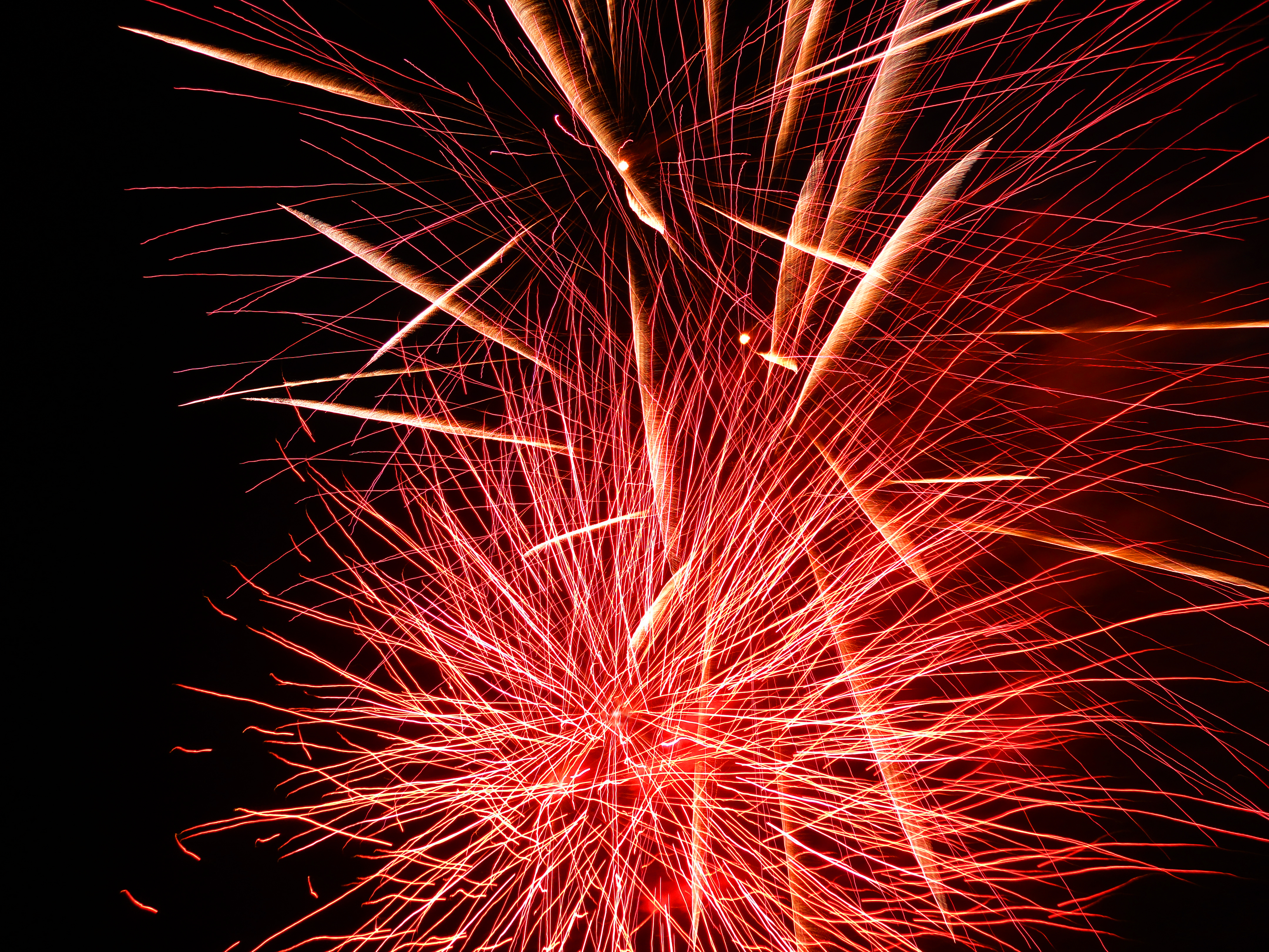 Fireworks Sparks Explosion Light Red