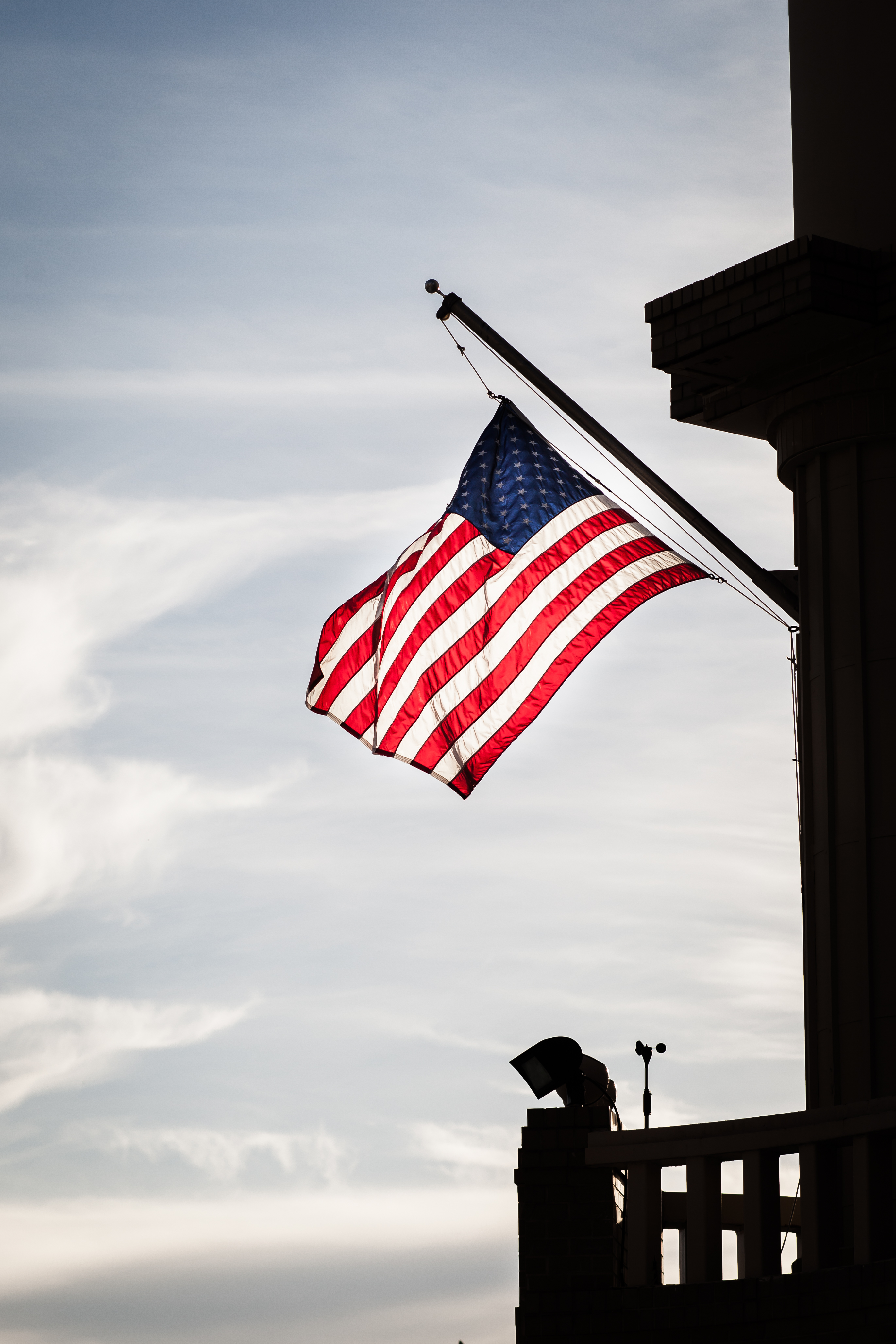 Flag Stripes Stars Usa Sky