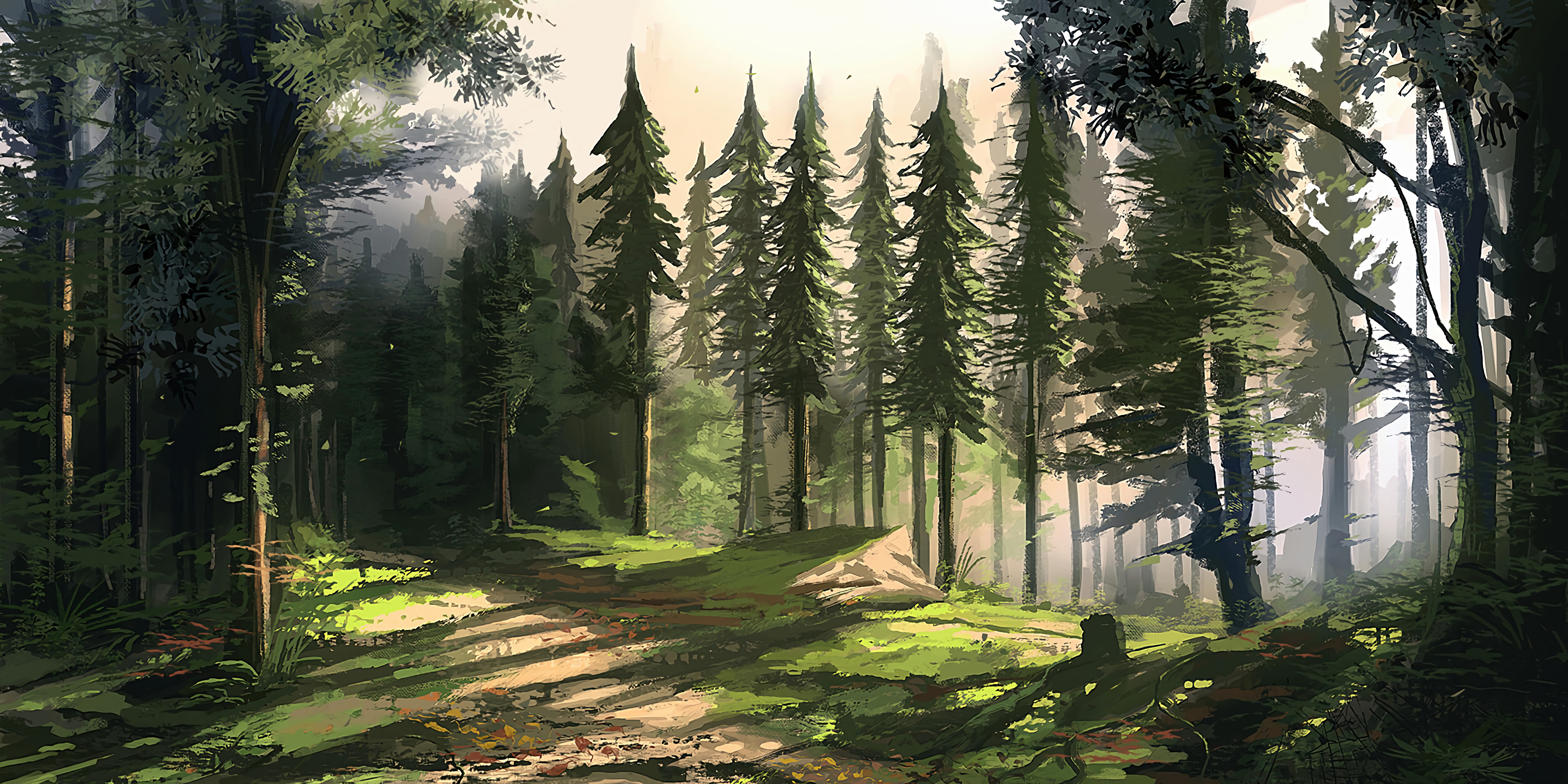 Forest Trees Nature Landscape Art