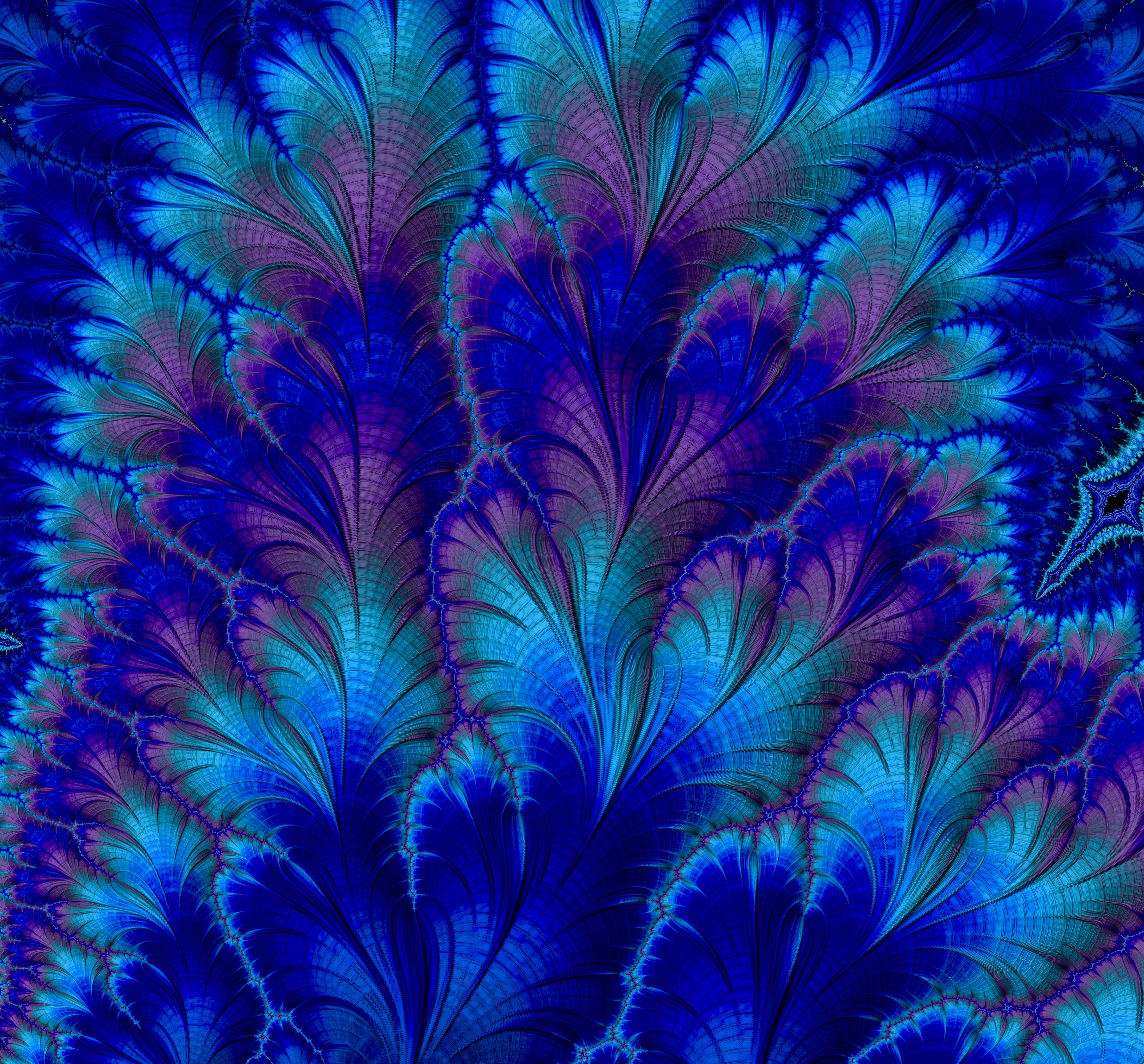 Fractal Abstraction Pattern Blue