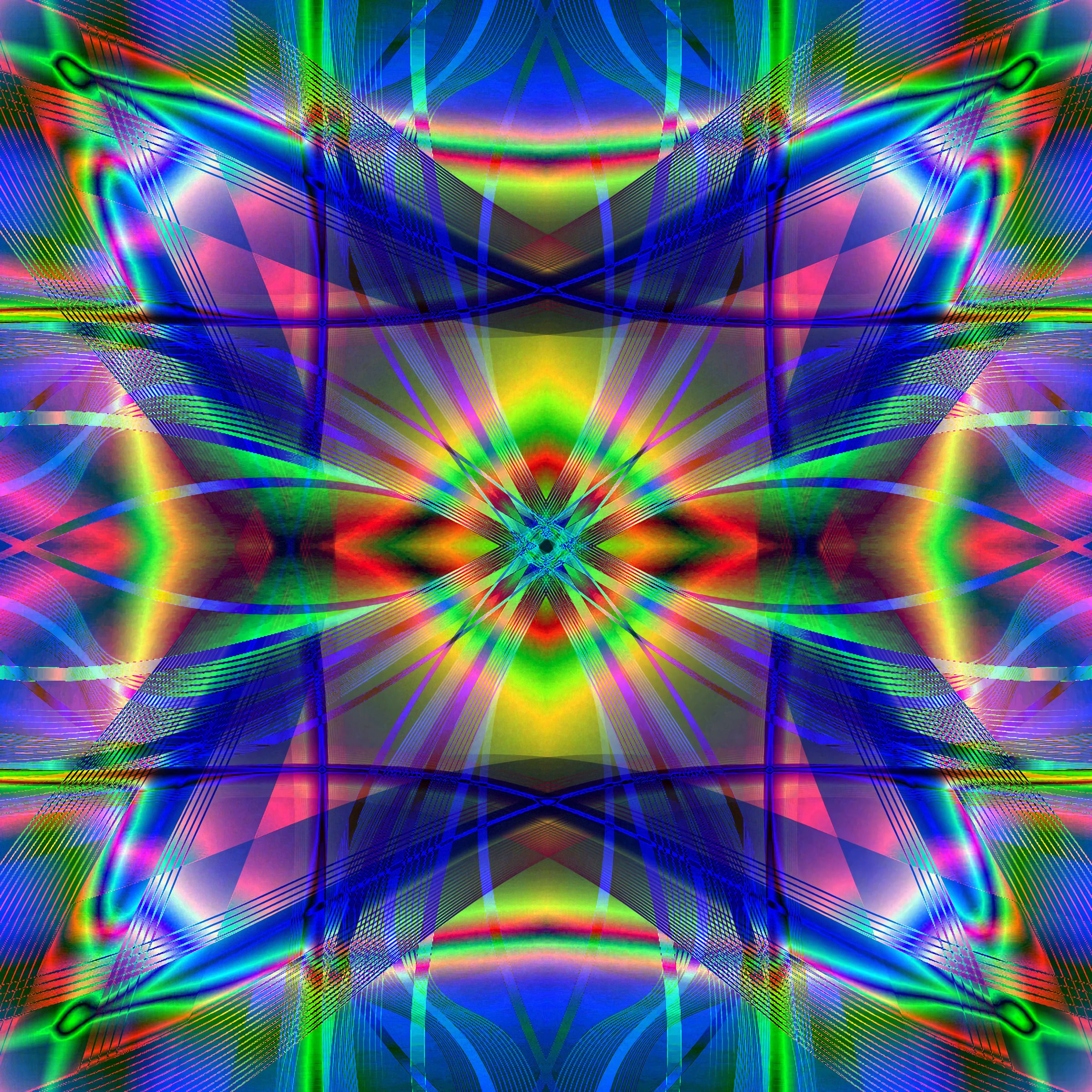 Fractal Lines Abstraction Colorful