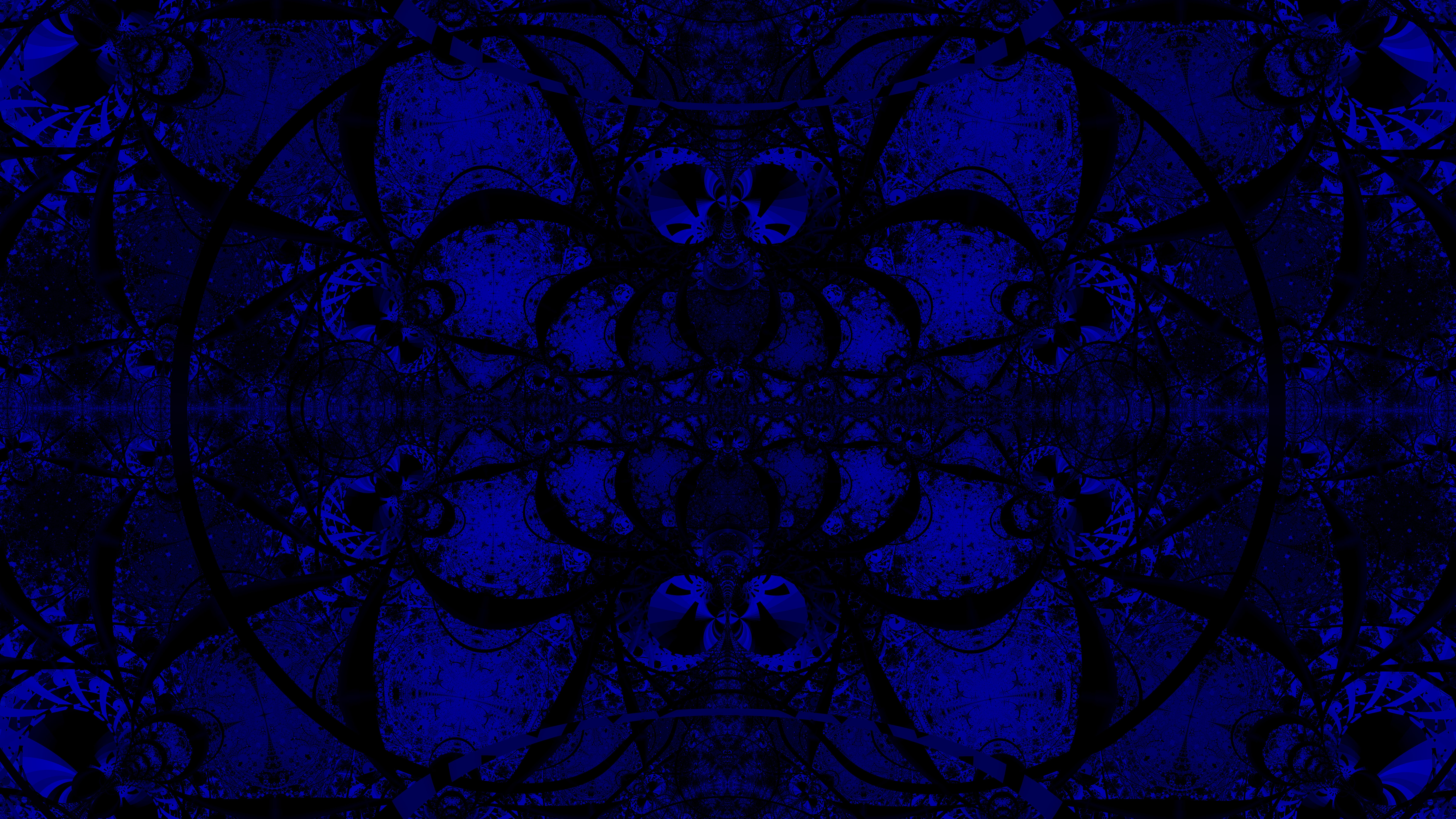 Fractal Pattern Abstraction Blue Dark