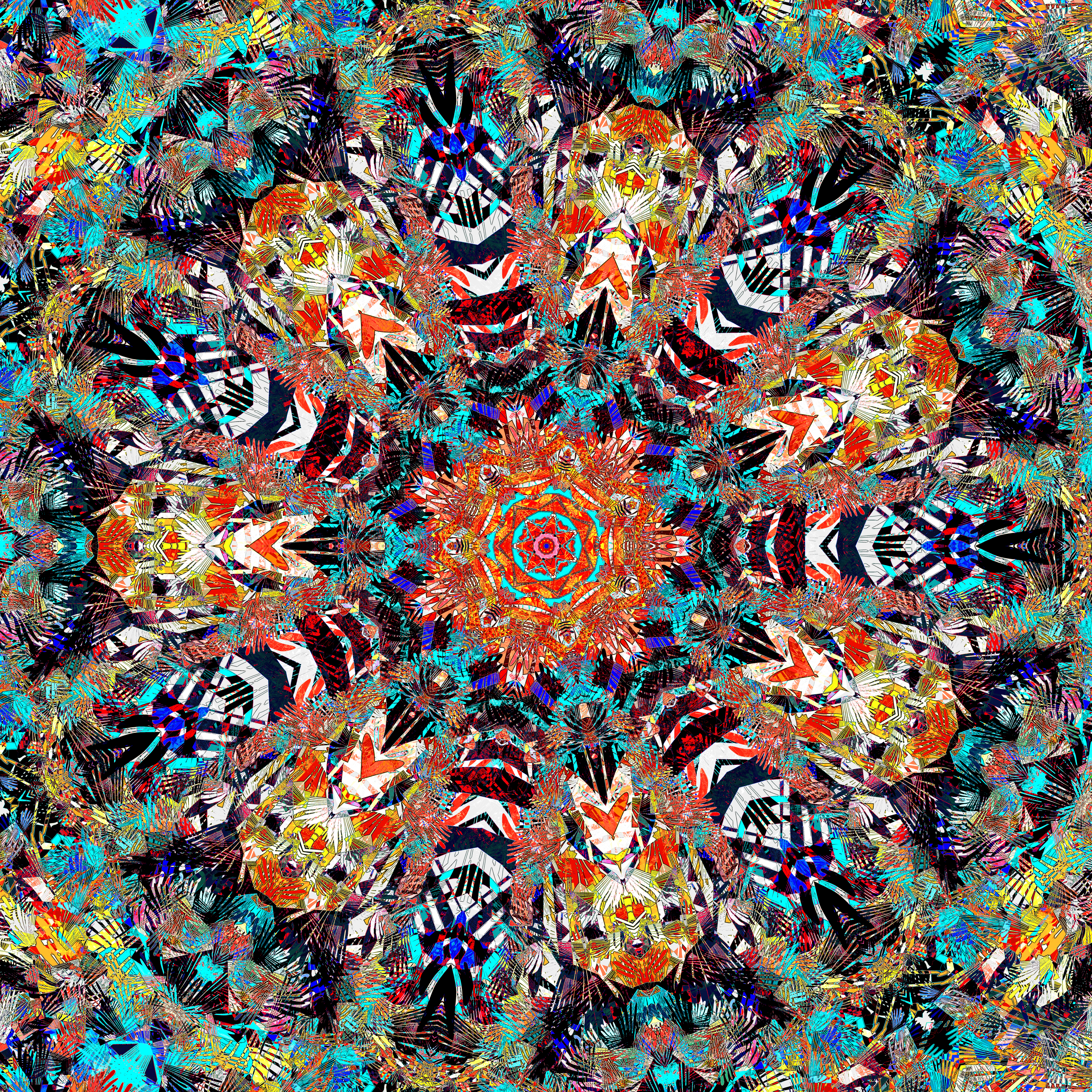 Fractal Pattern Colorful Motley Abstraction