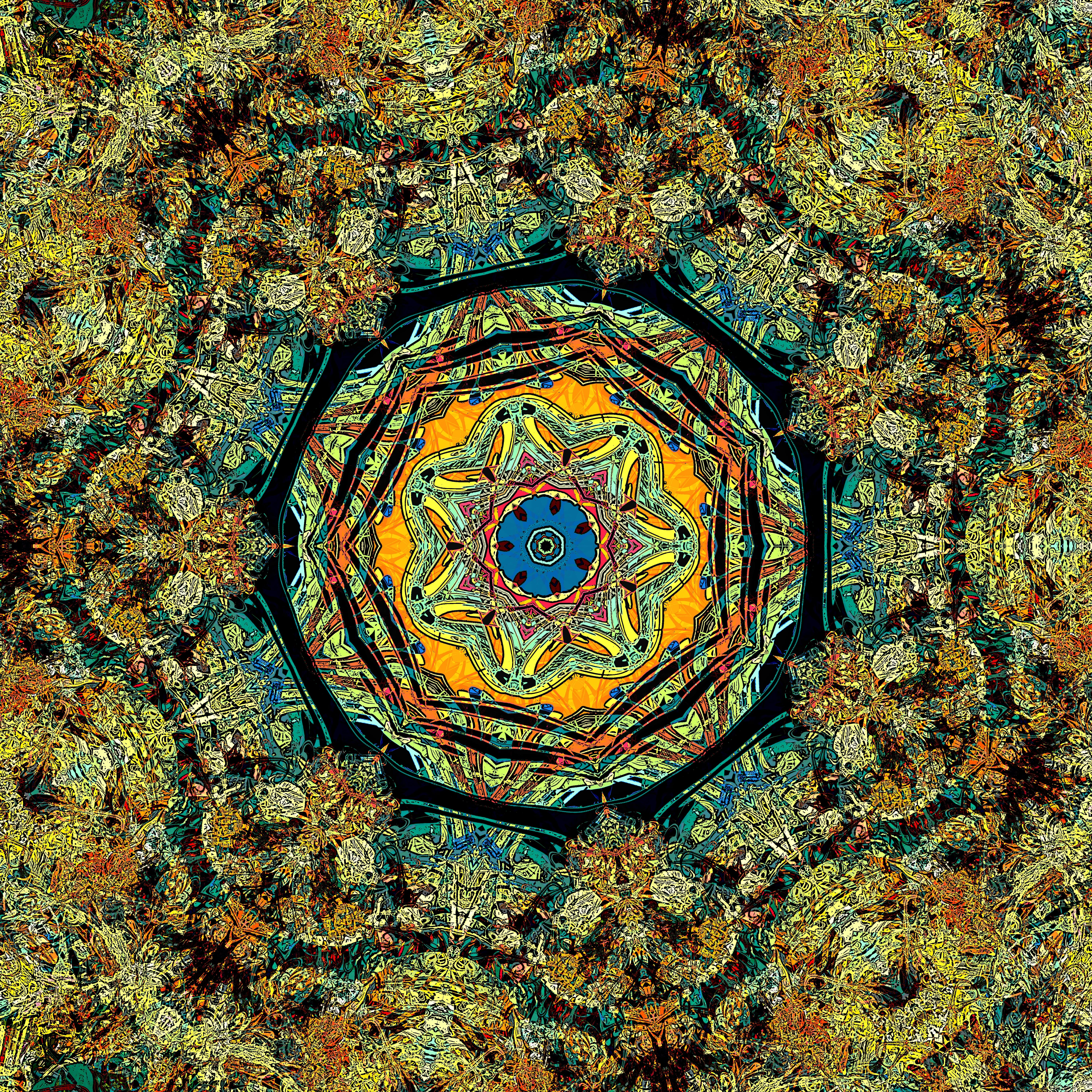 Fractal Pattern Kaleidoscope Abstraction