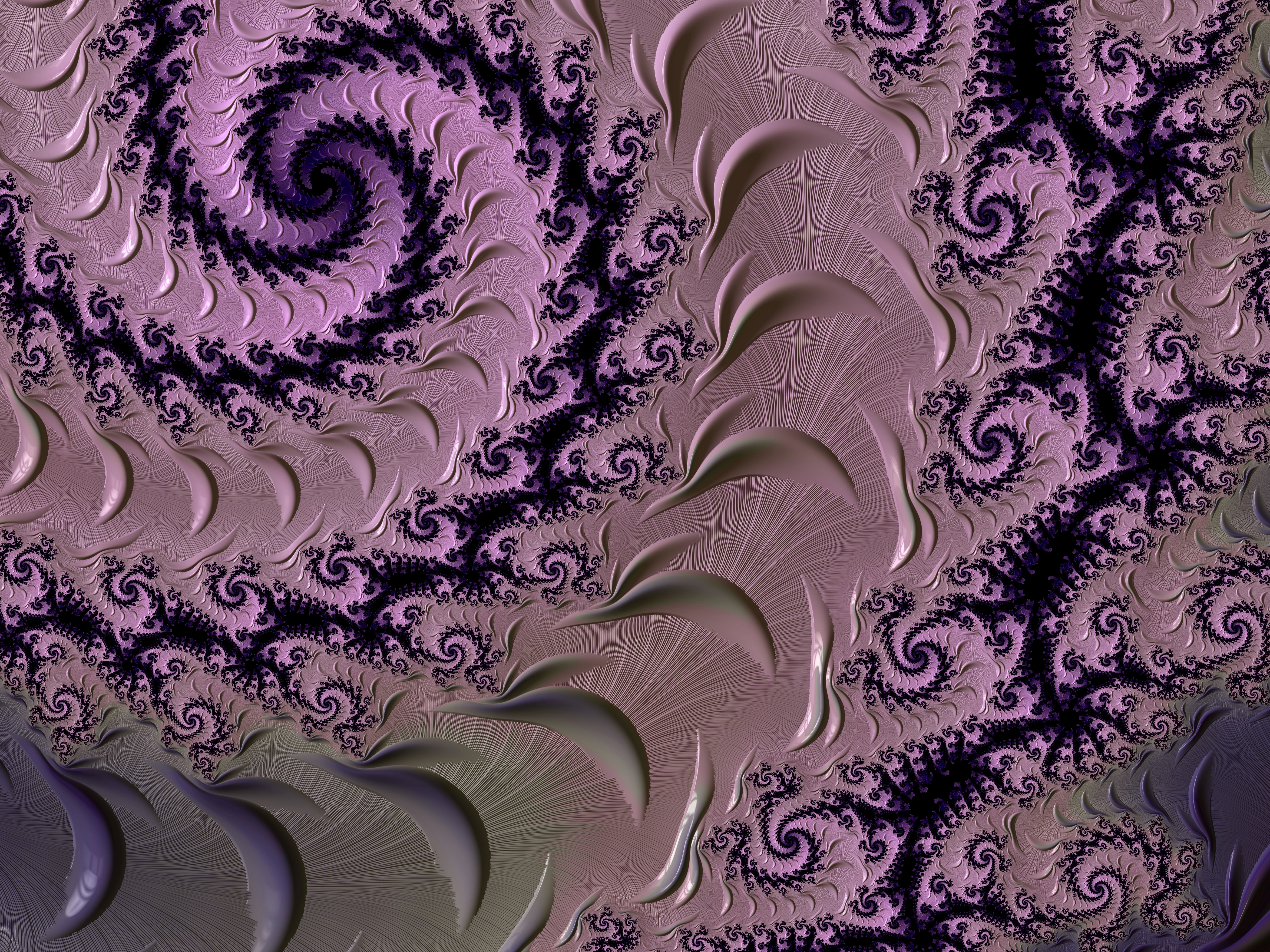 Fractal Pattern Spiral Purple Abstraction