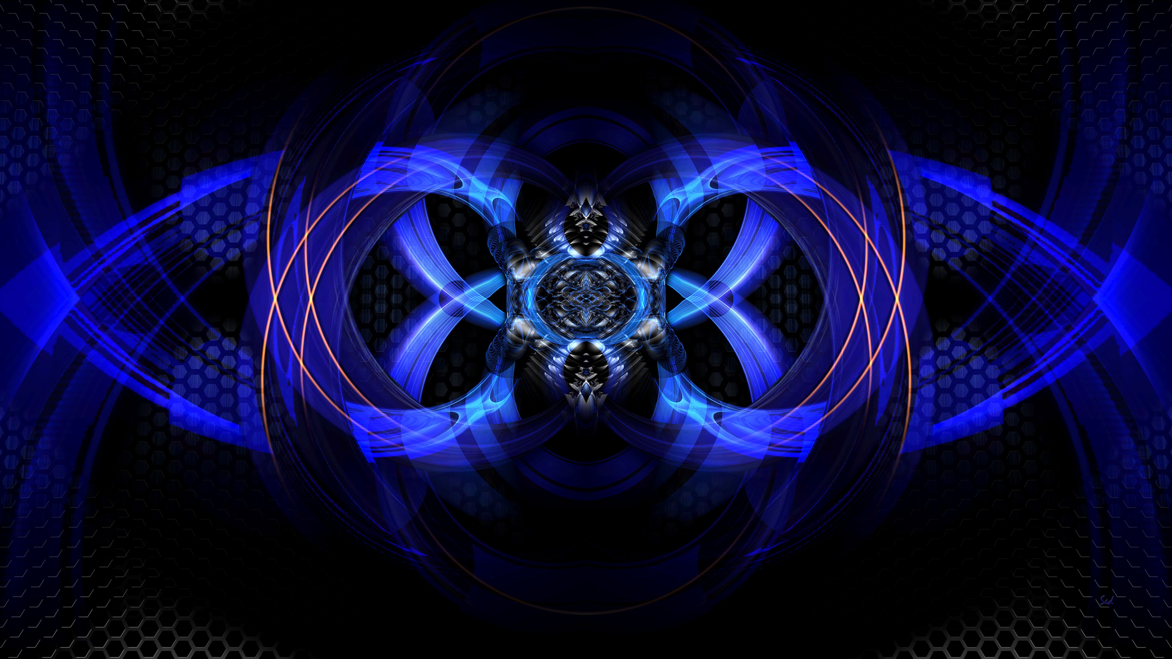 Fractal Pattern Tangled Blue Abstraction