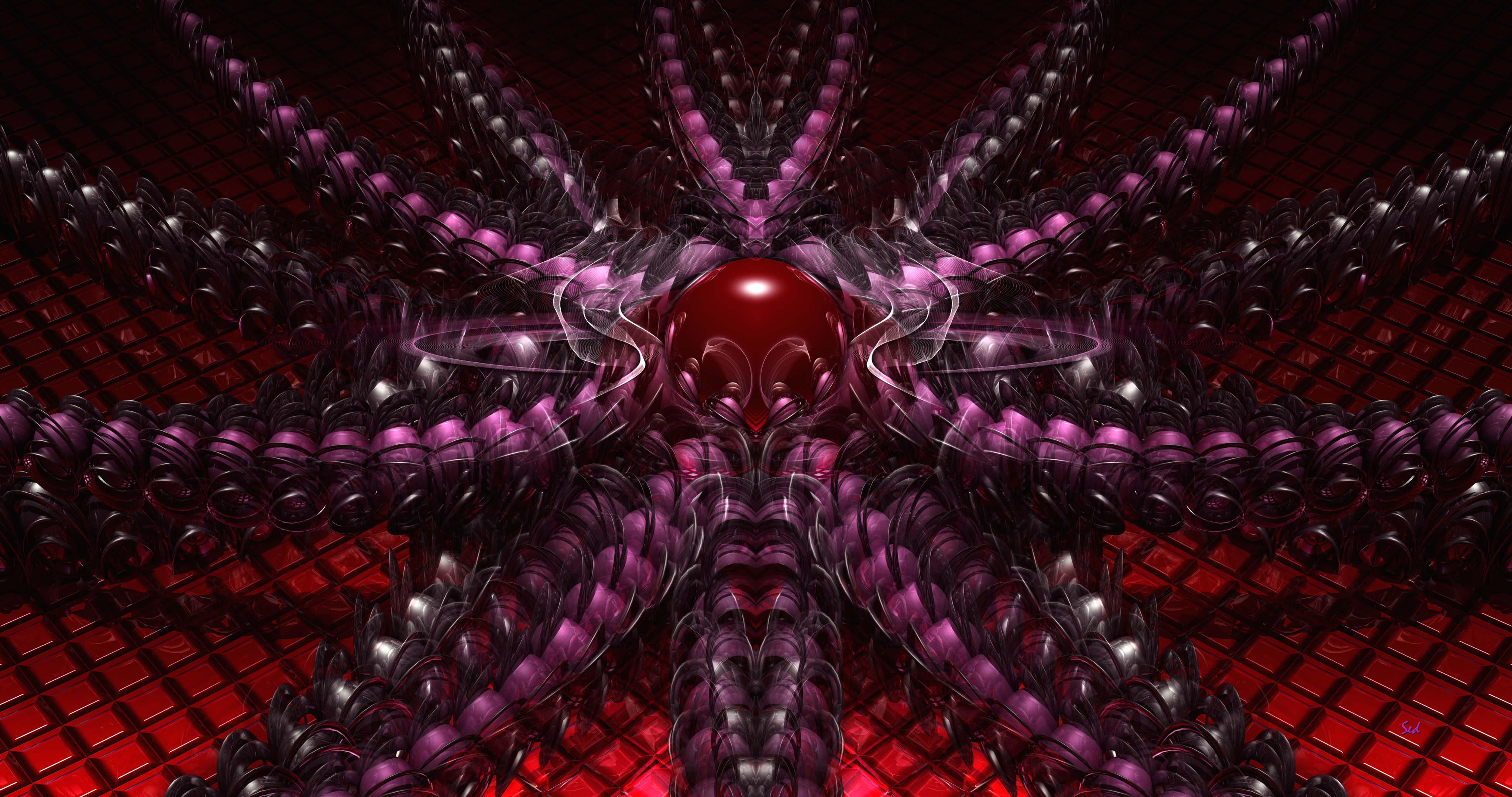 Fractal Shapes Ball 3d