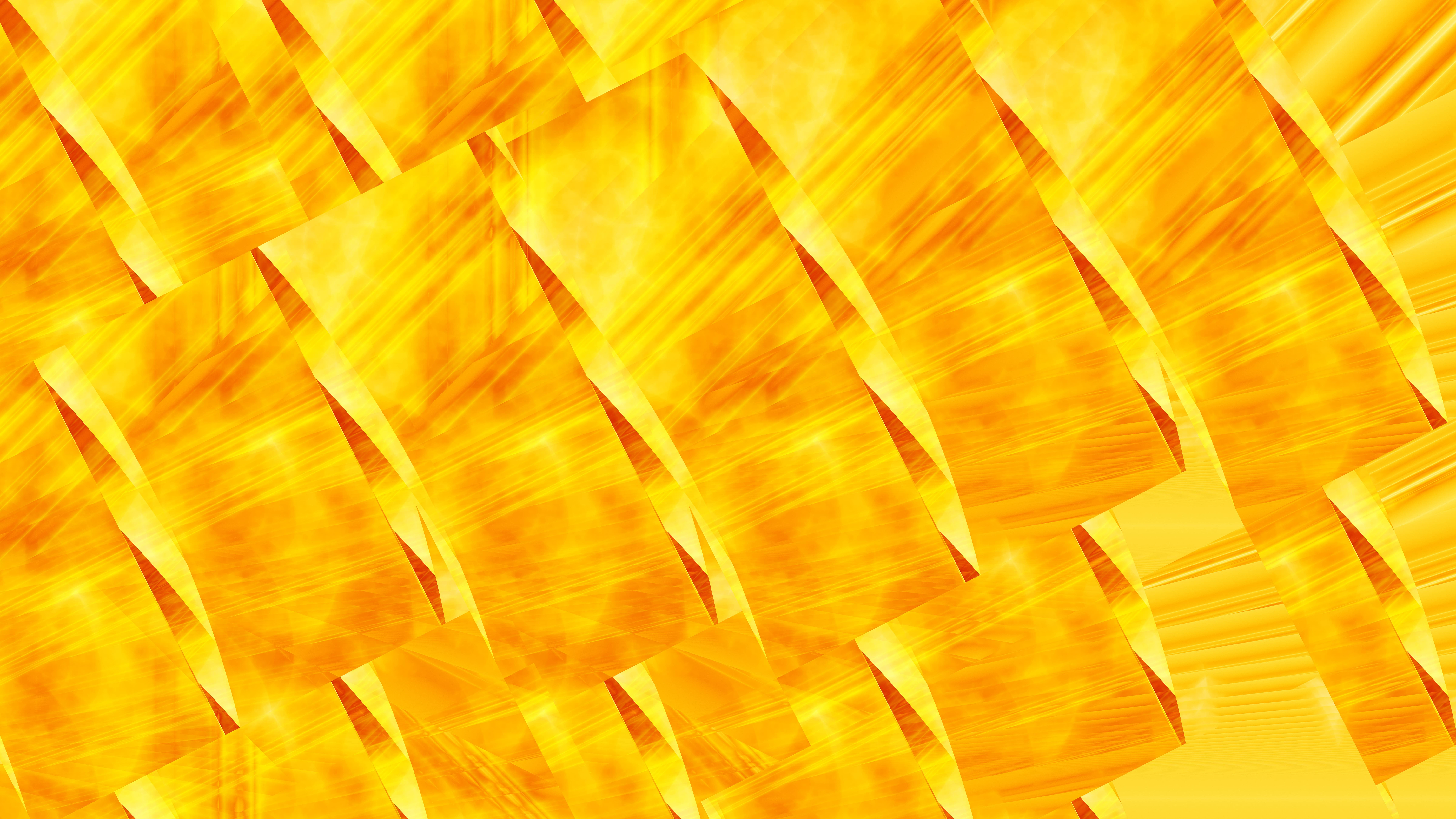 Fractal Shapes Yellow Abstraction