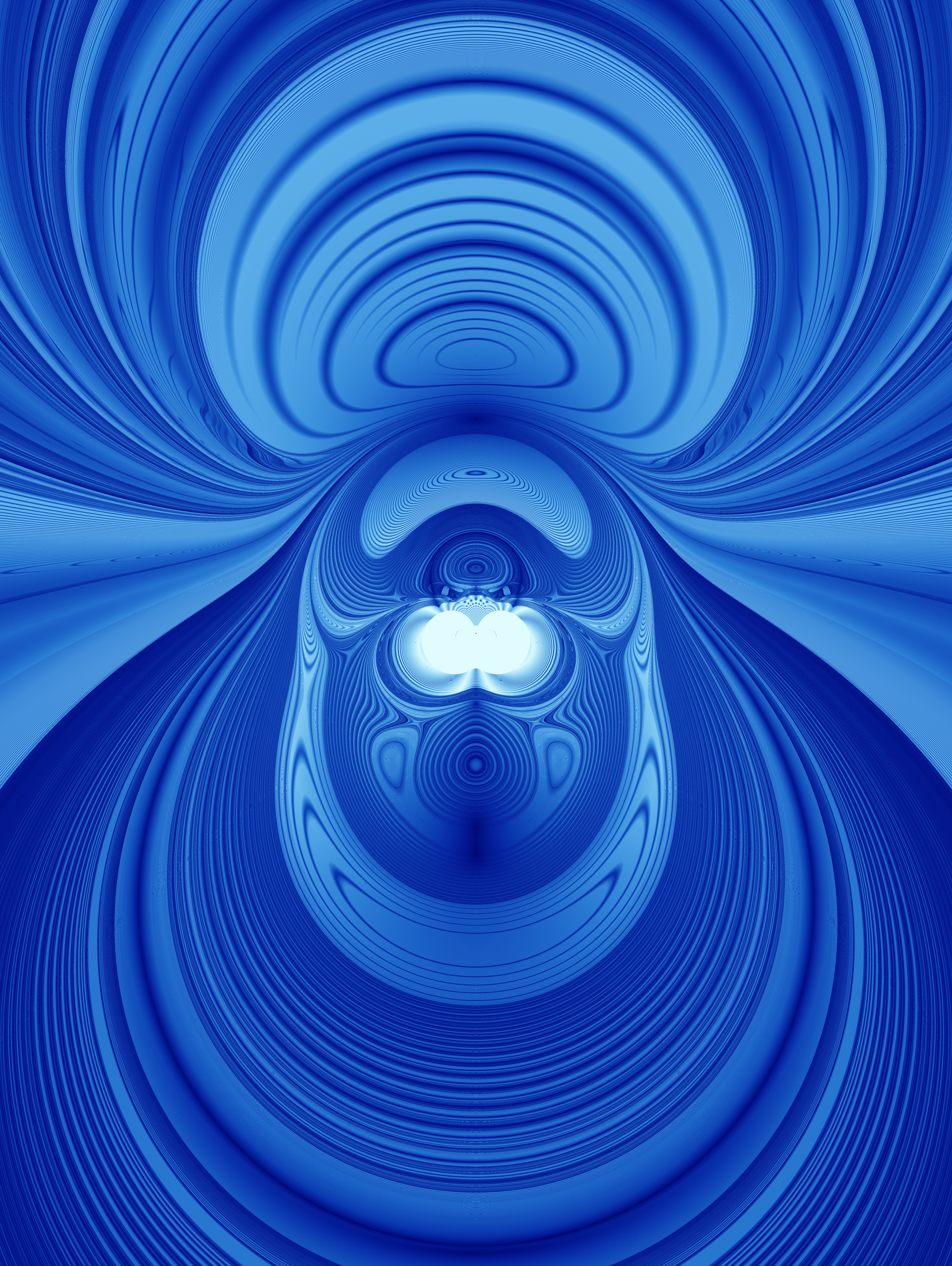 Fractal Waves Distortion Abstraction Blue