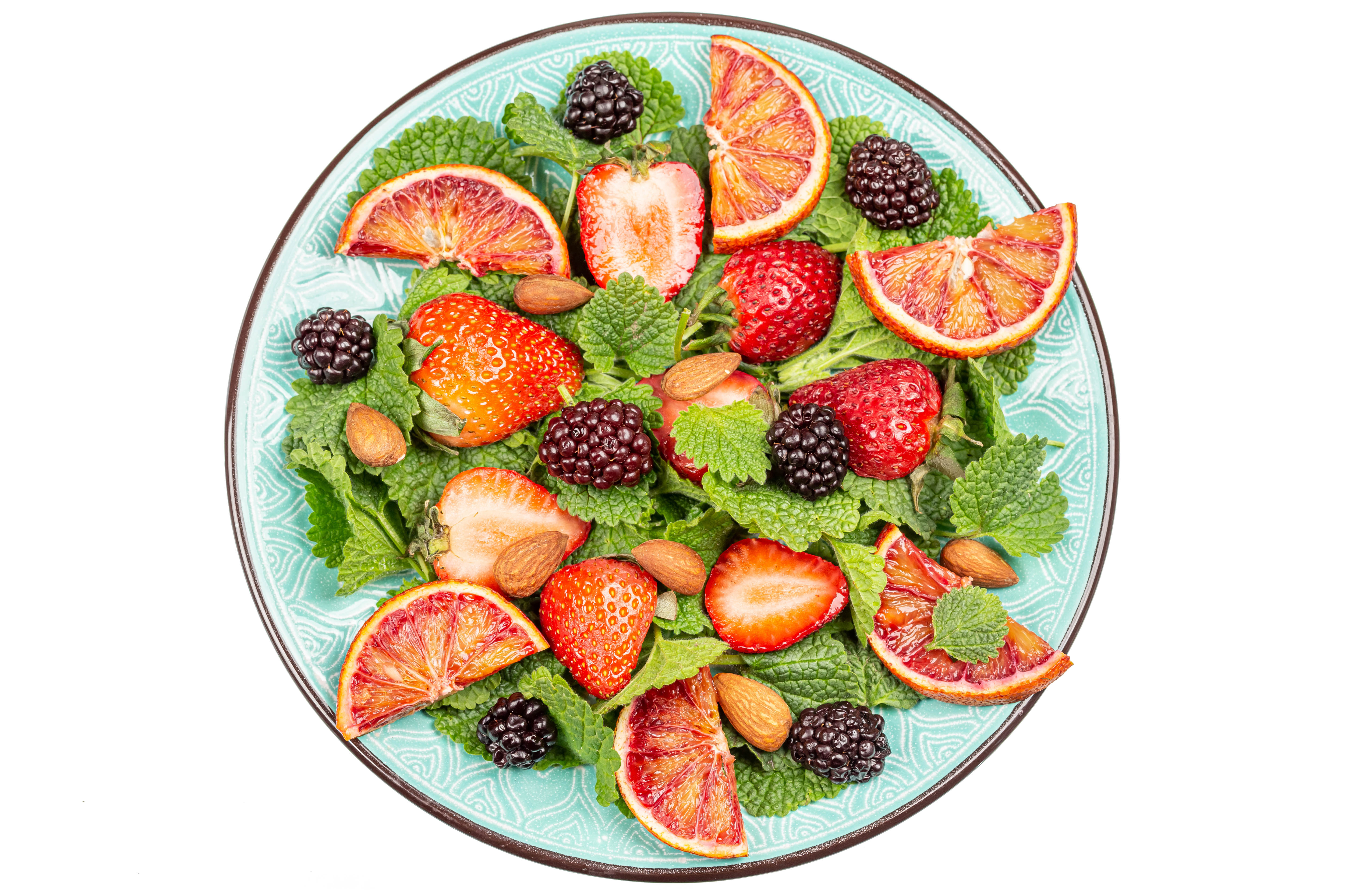 Fruit Berries Plate Wedges Fresh