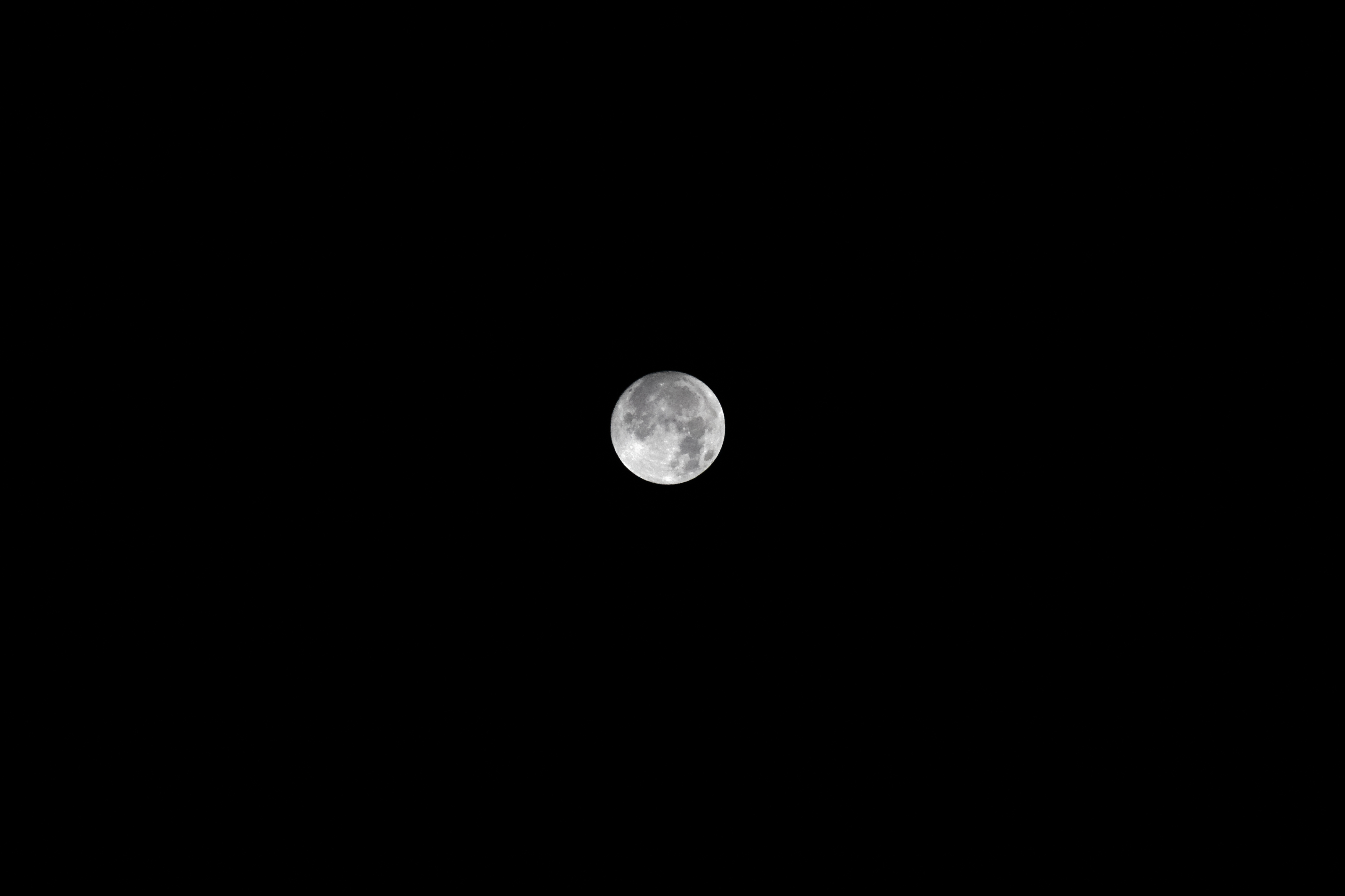 Full-moon Moon Night Sky Black