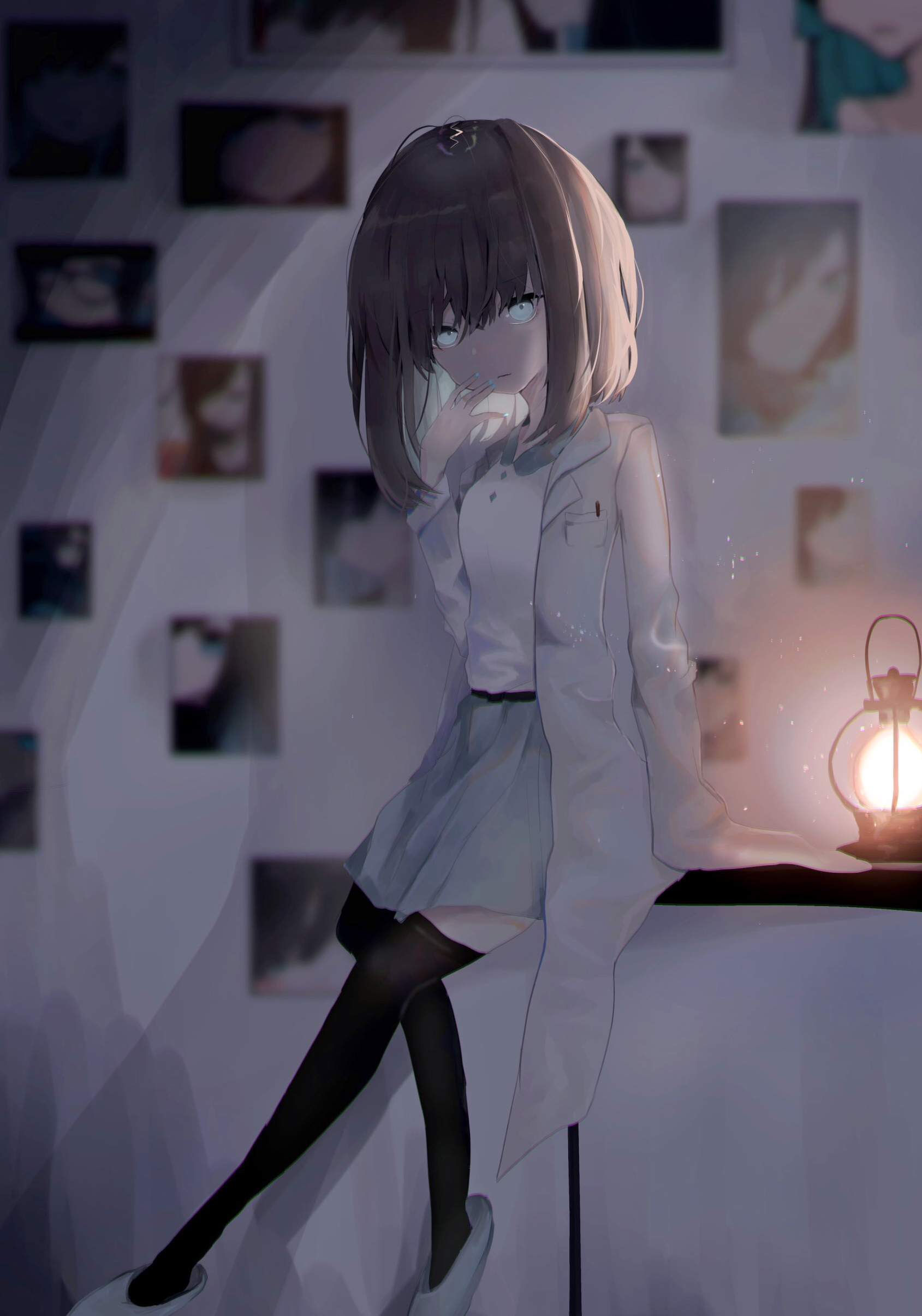 Girl Bathrobe Anime Art