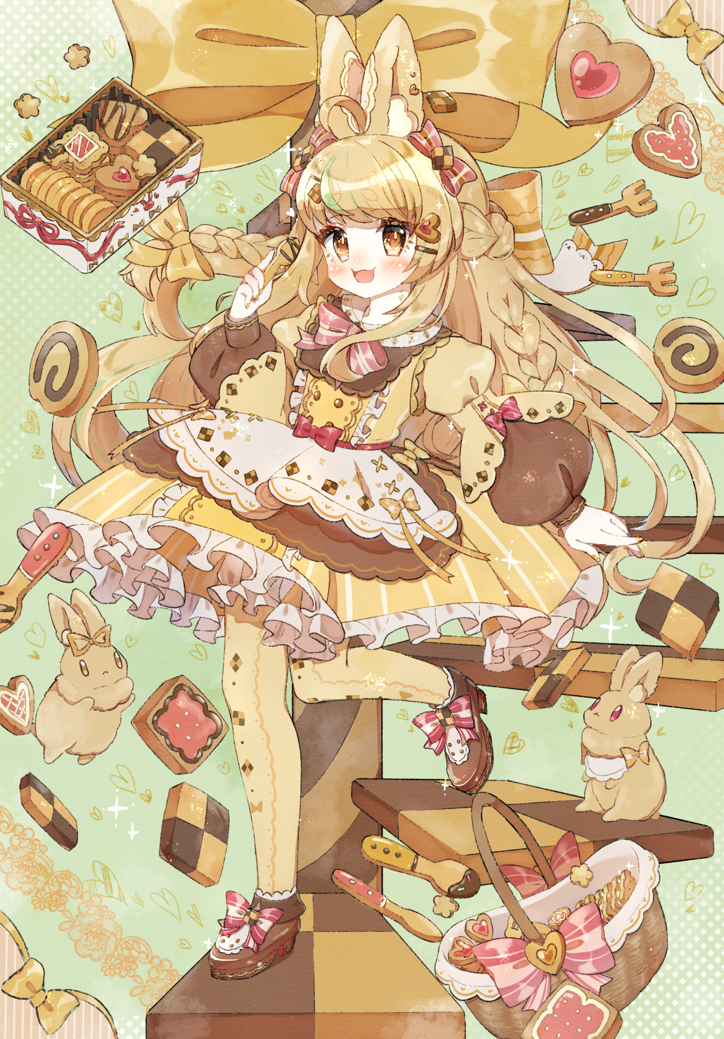 Girl Cookies Sweets Anime Art