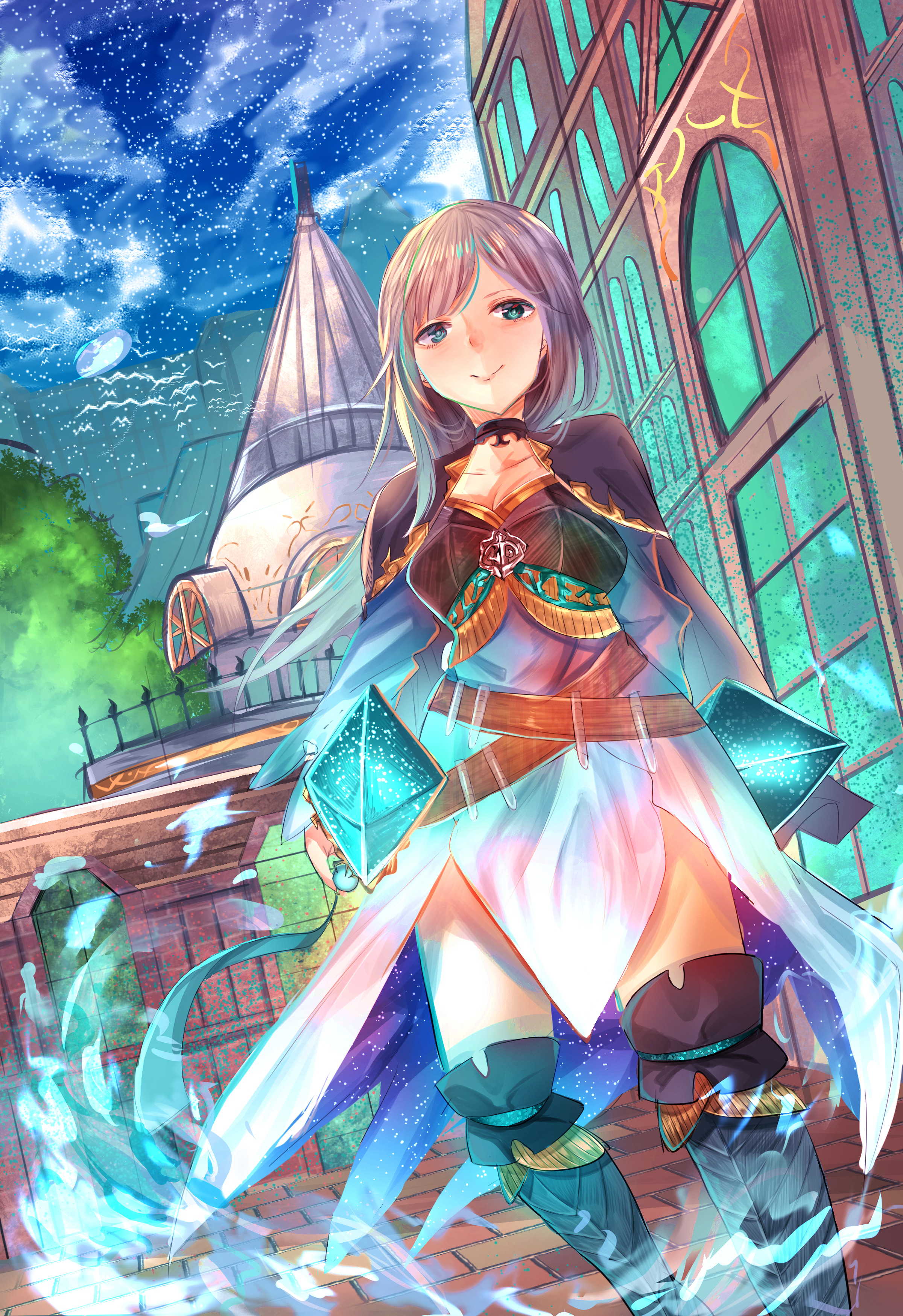 Girl Dress Sword Fantasy Anime Art