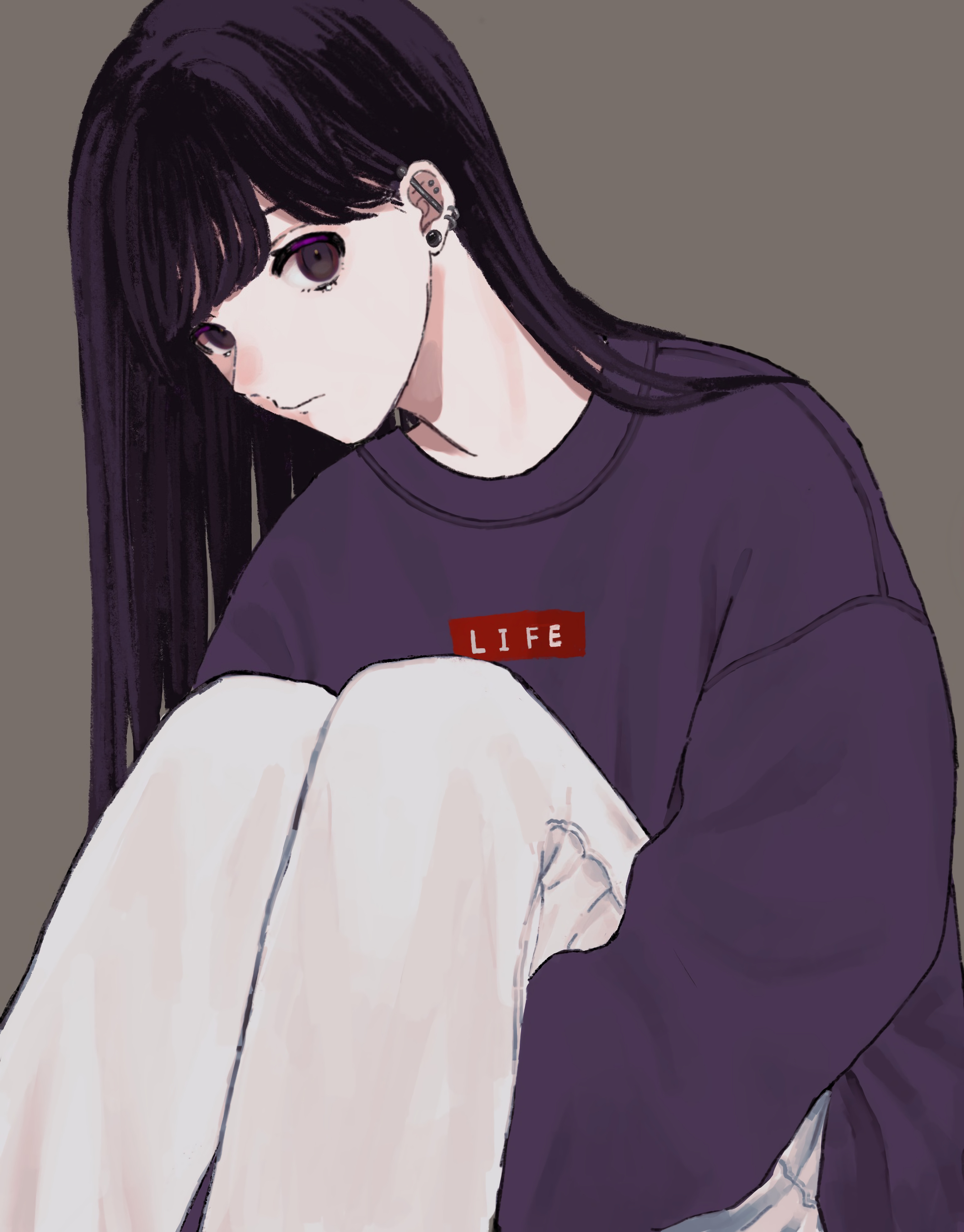 Girl Glance Sweatshirt Anime